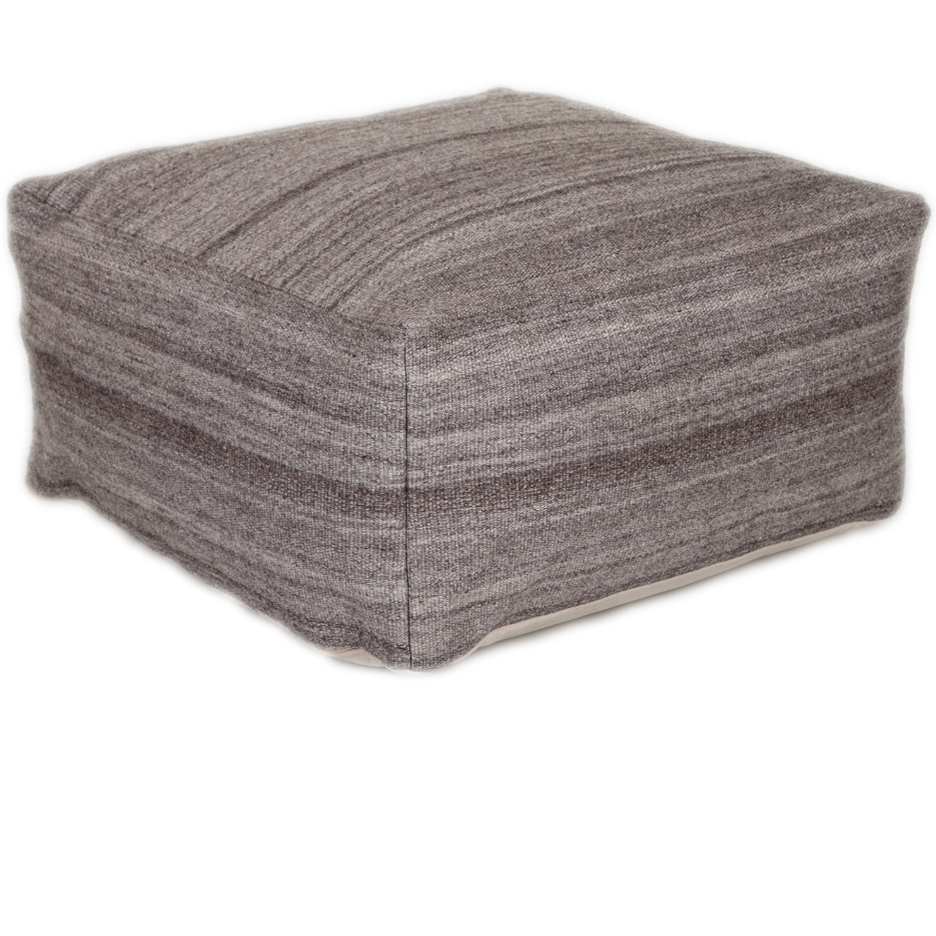 Parkland Collection Nadia Transitional Grayish Brown Pouf
