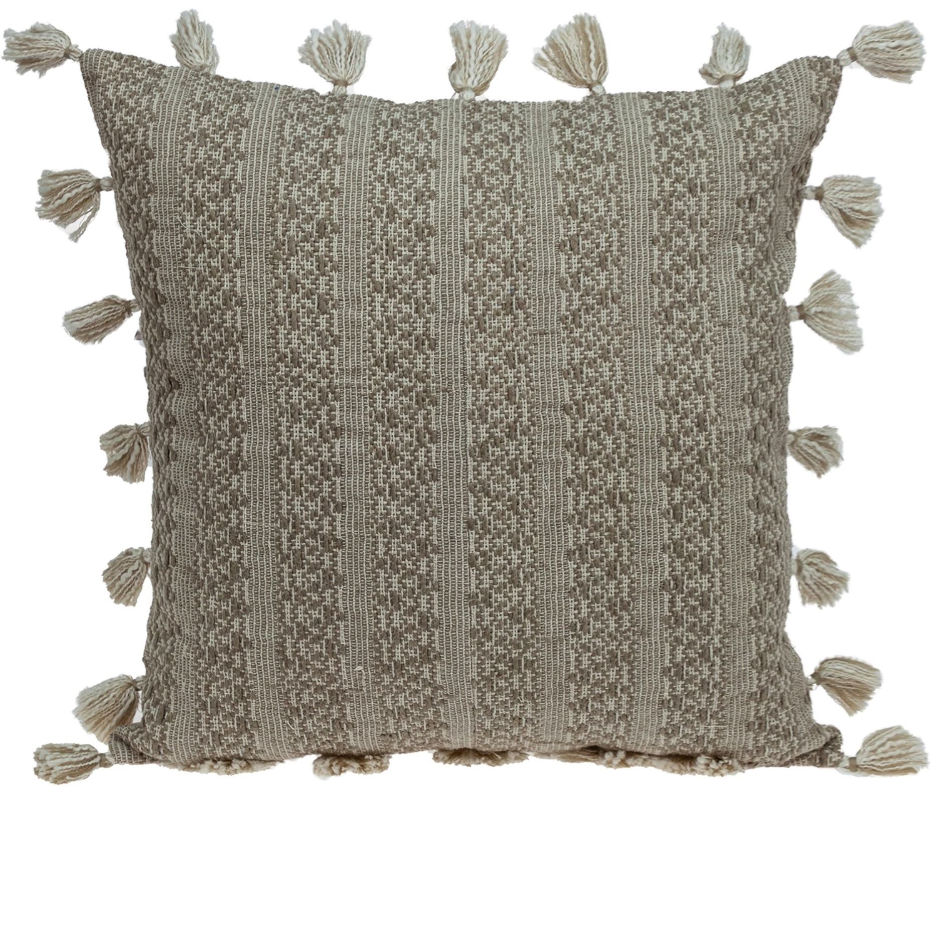 Parkland Collection Caroline Transitional Beige Throw Pillow