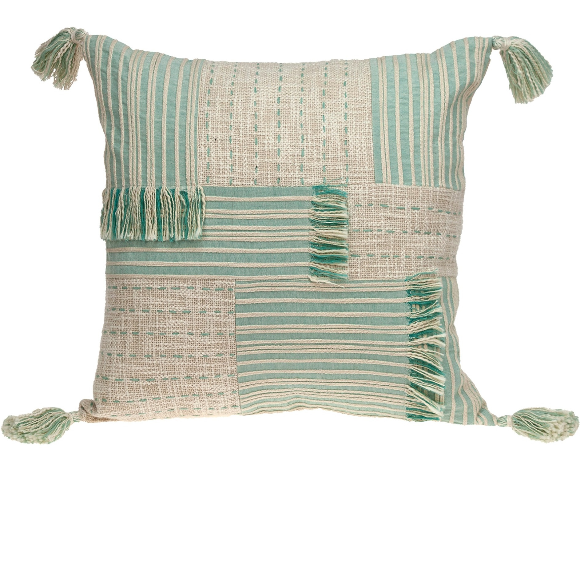 Parkland Collection Harper Transitional Cream And White Throw Pillow