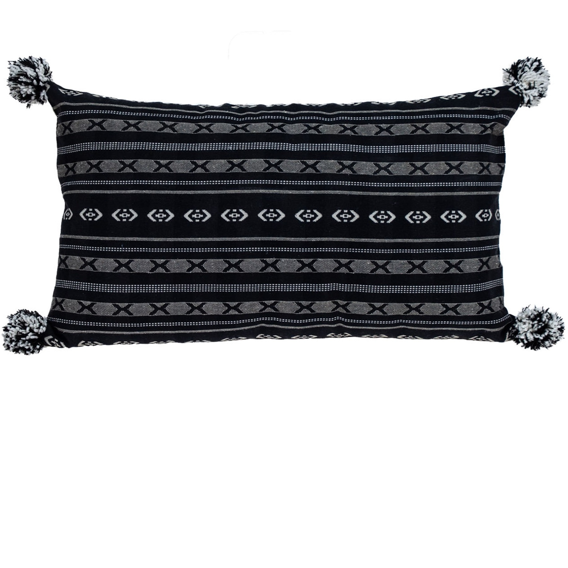 Parkland Collection Raven Transitional Black Throw Pillow