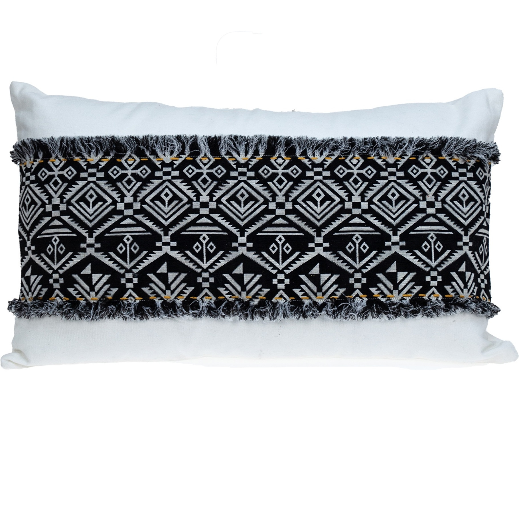 Parkland Collection Quest Transitional White Throw Pillow