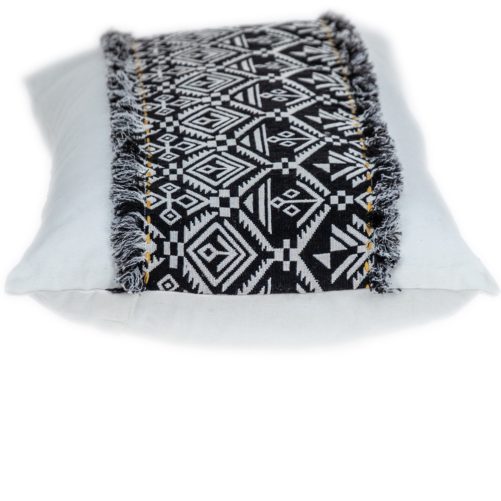 Parkland Collection Quest Transitional White Throw Pillow