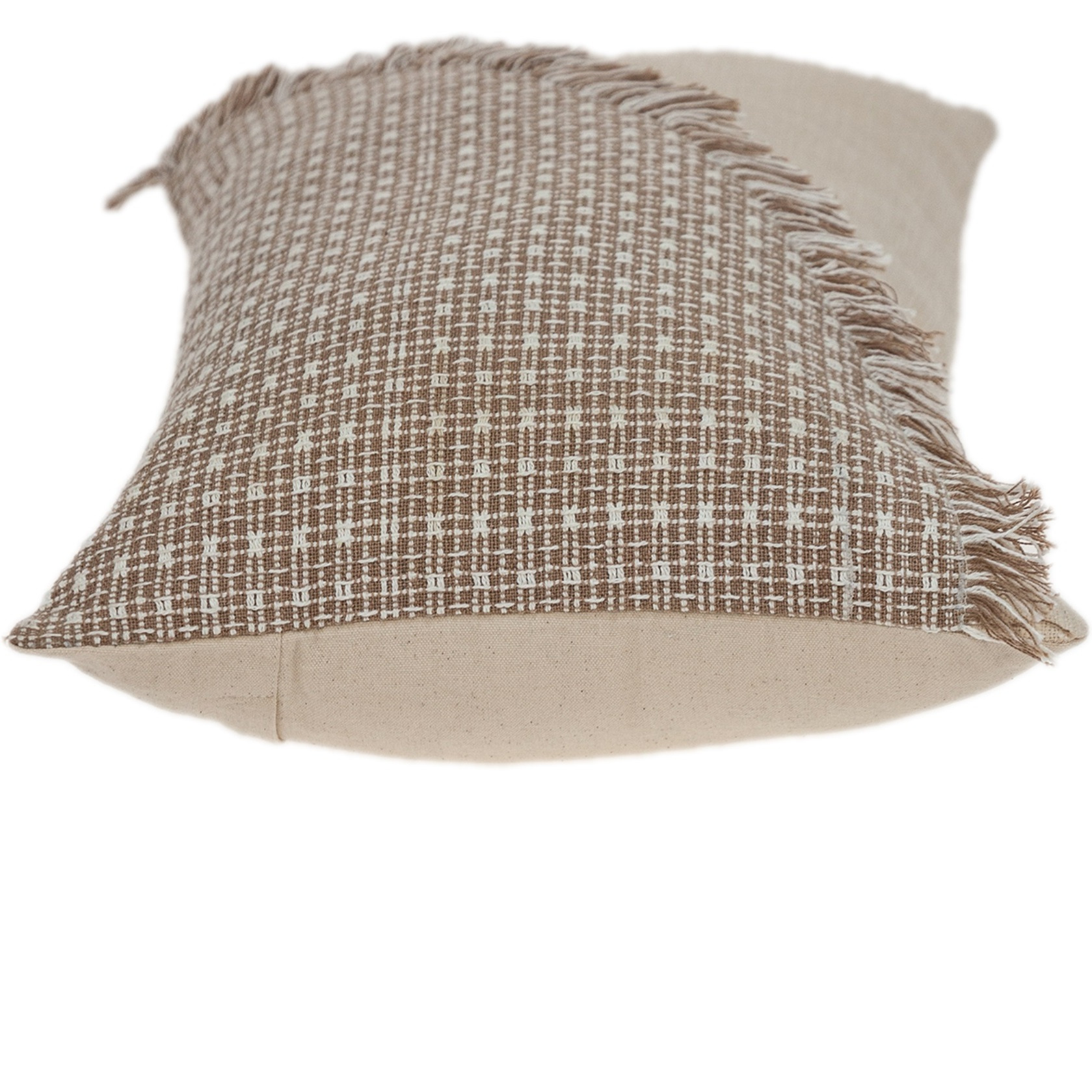 Parkland Collection Nirvana Transitional Beige Throw Pillow