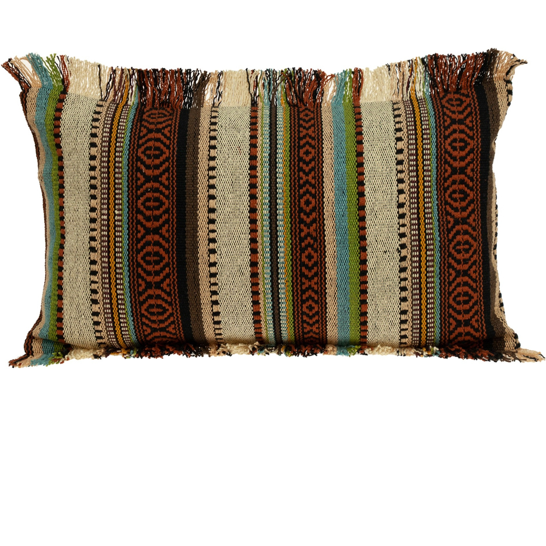Parkland Collection Woody Transitional Brown Throw Pillow