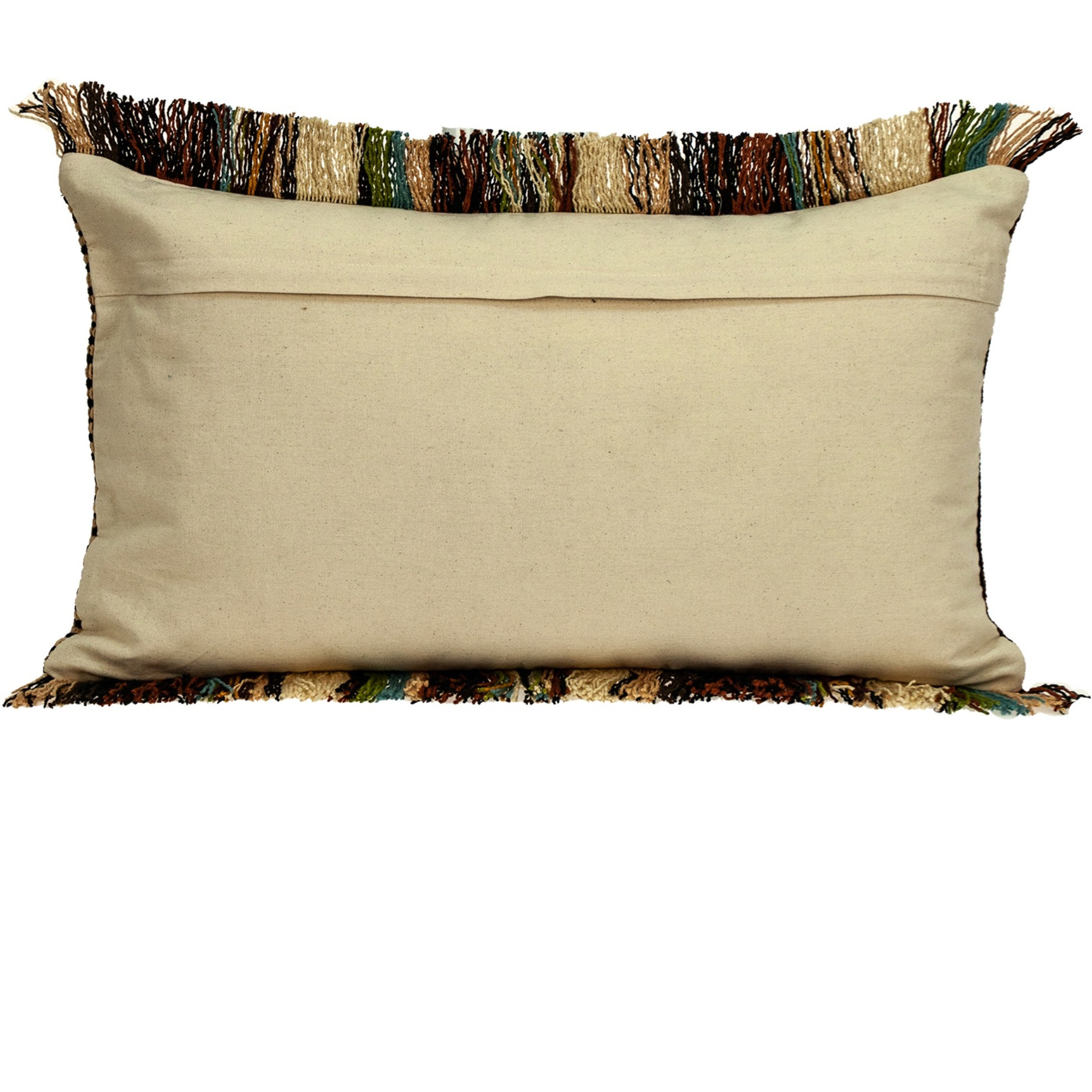 Parkland Collection Woody Transitional Brown Throw Pillow