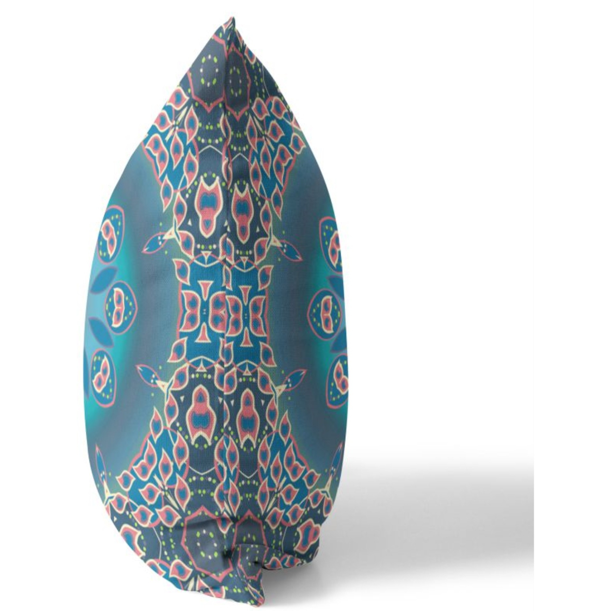 Jewel Circle Broadcloth Indoor Outdoor Pillow, Zippered, BluePink