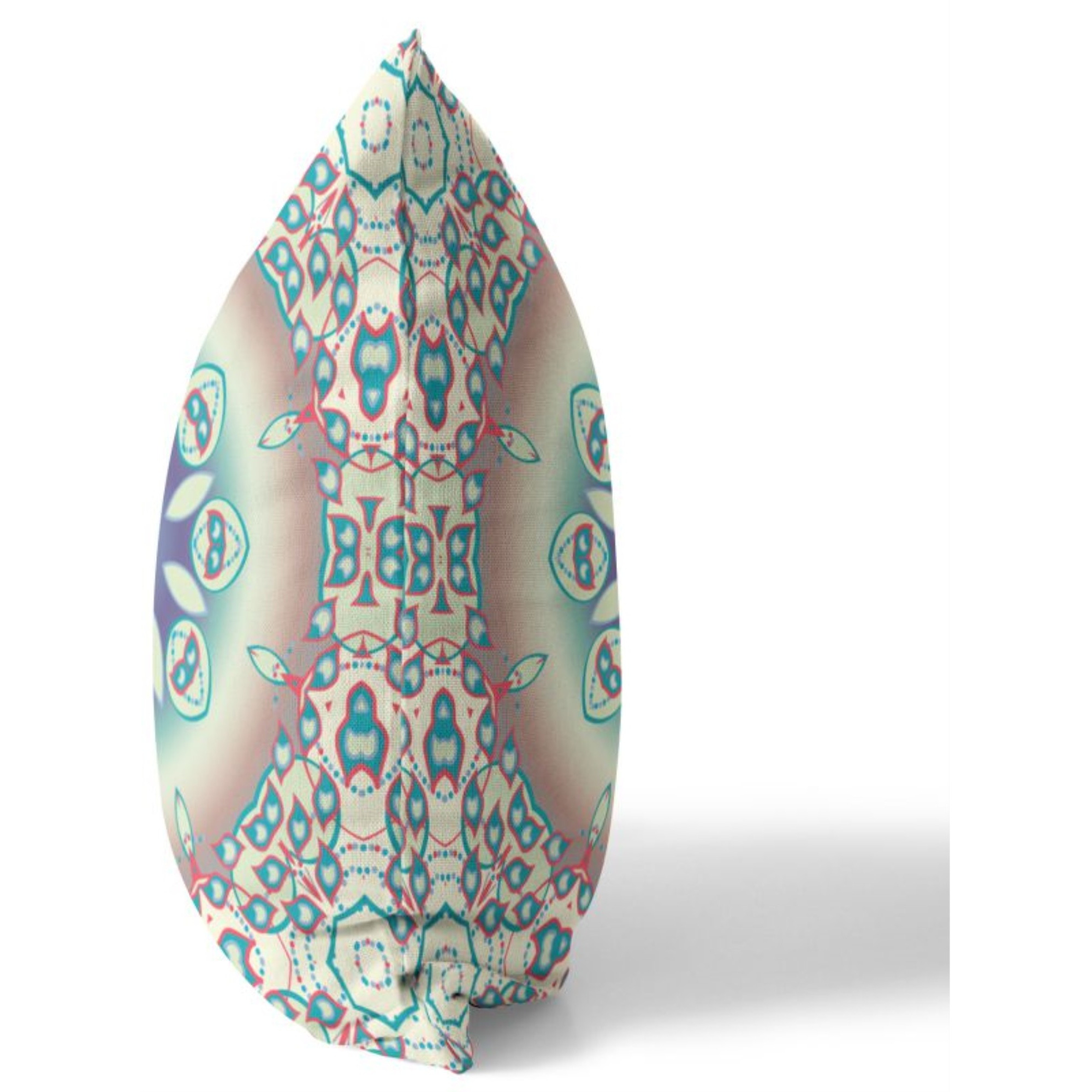Jewel Circle Broadcloth Indoor Outdoor Pillow, Zippered, BeigeBlue