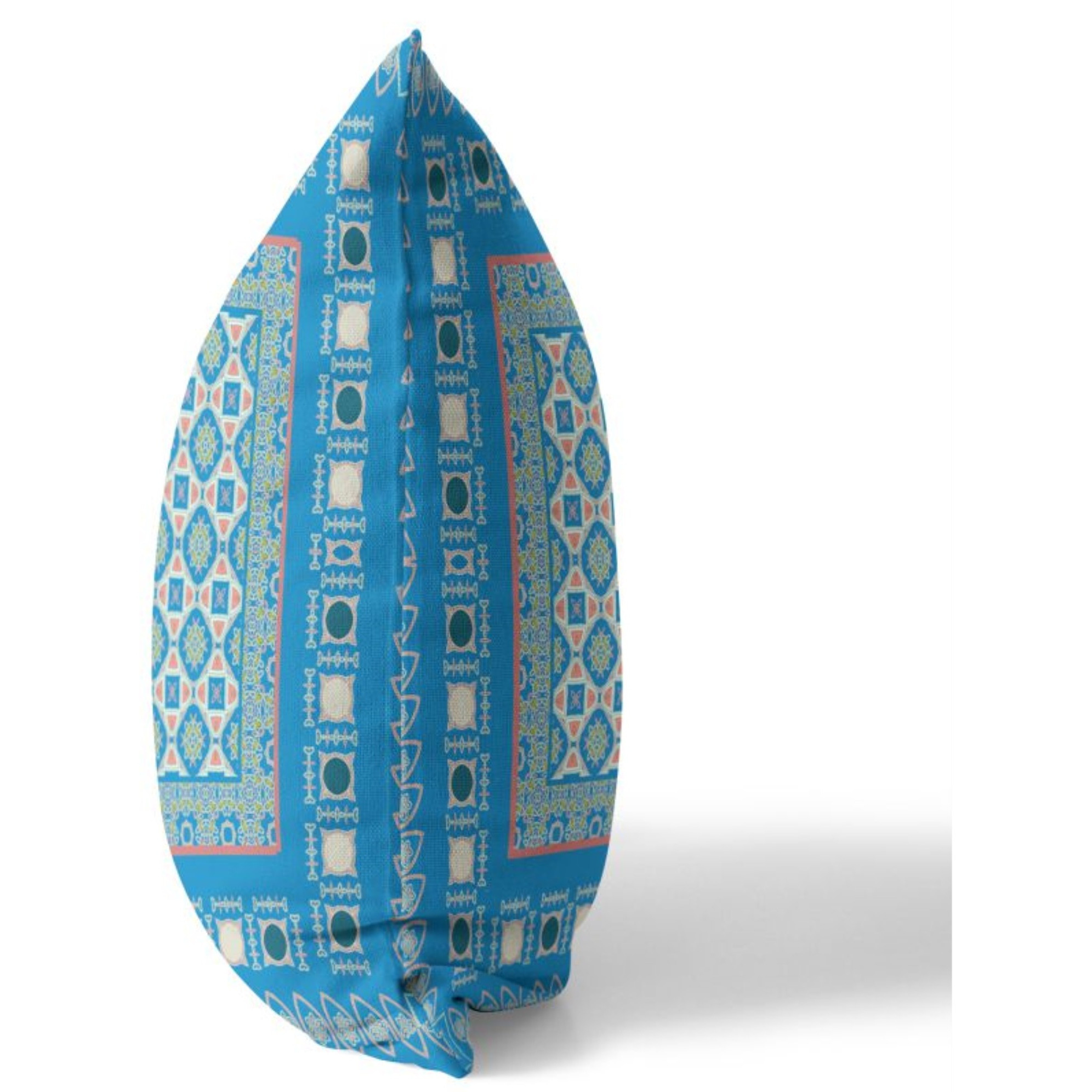 Floral Windows Broadcloth Indoor Outdoor Pillow, Zippered, BluePink