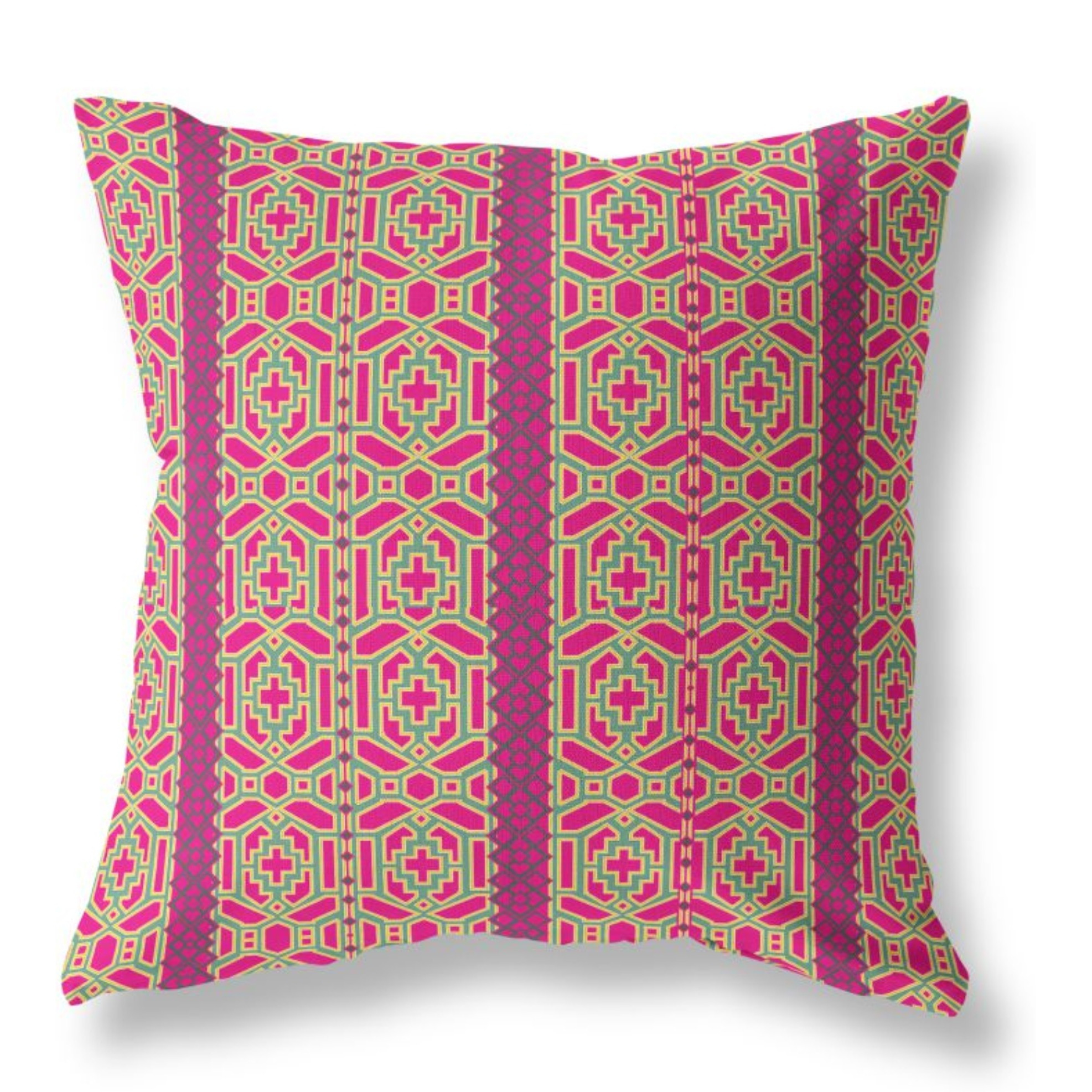 Loyalty and Love Broadcloth Indoor Outdoor Pillow, Zippered, PinkGreen