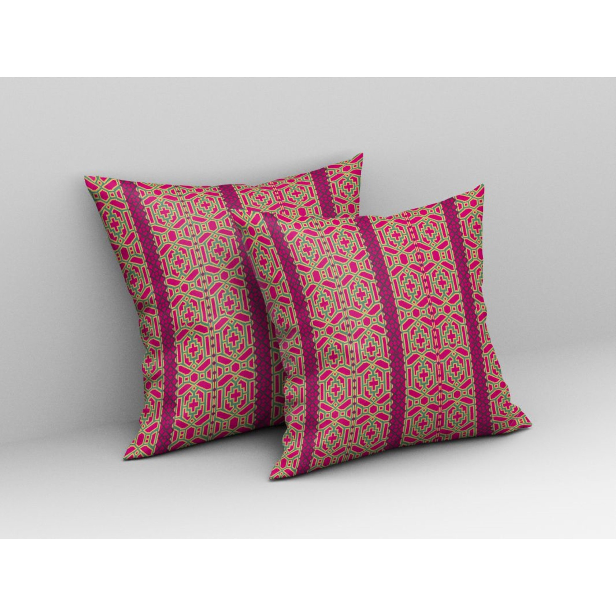 Loyalty and Love Broadcloth Indoor Outdoor Pillow, Zippered, PinkGreen