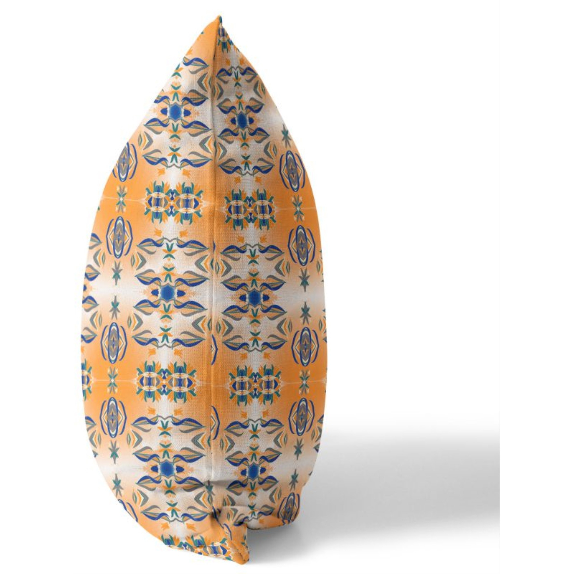 Flowers of Strength Broadcloth Indoor Outdoor Pillow, Zippered, OrangeGray