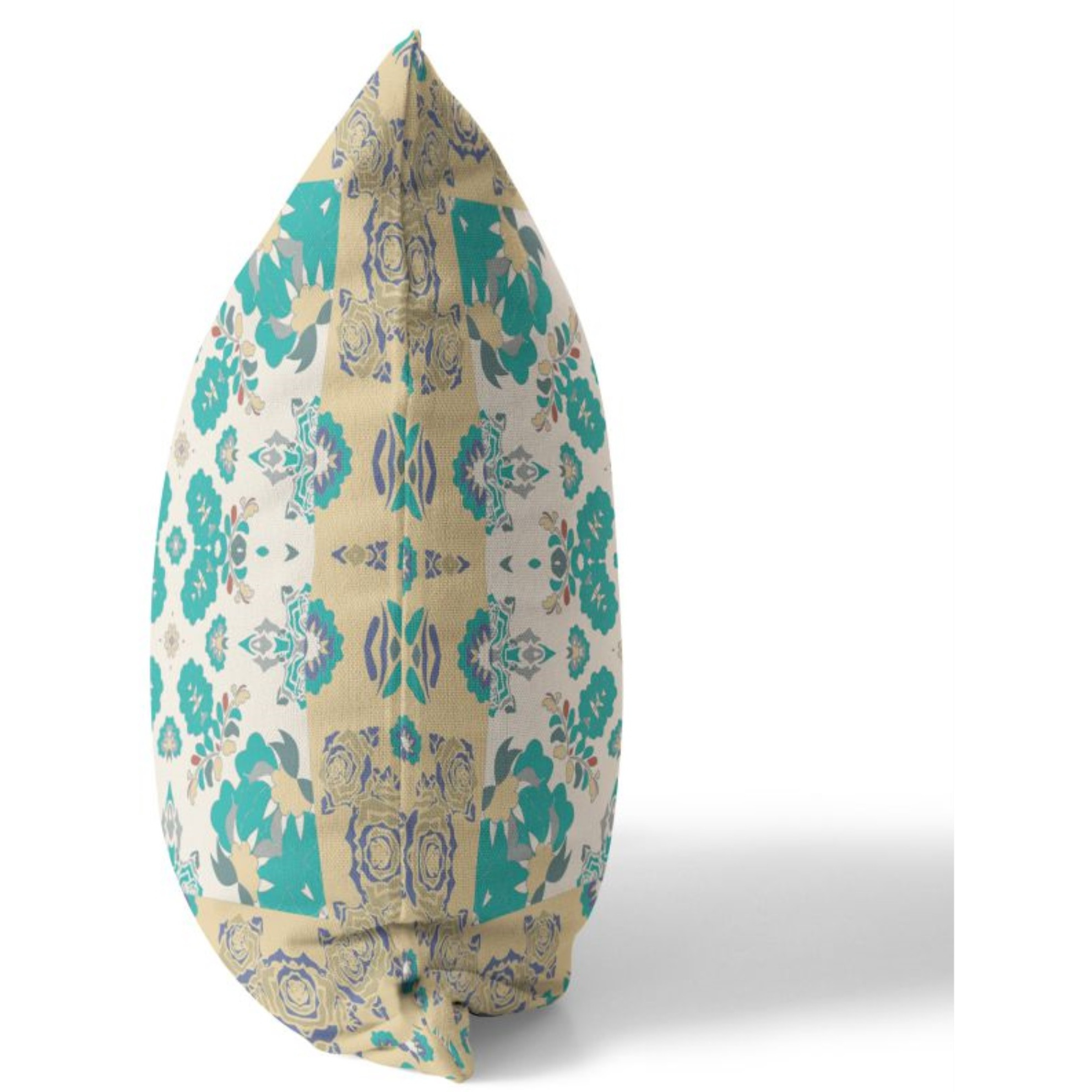 Rose Diamond Broadcloth Indoor Outdoor Pillow, Zippered, YellowOffWhite