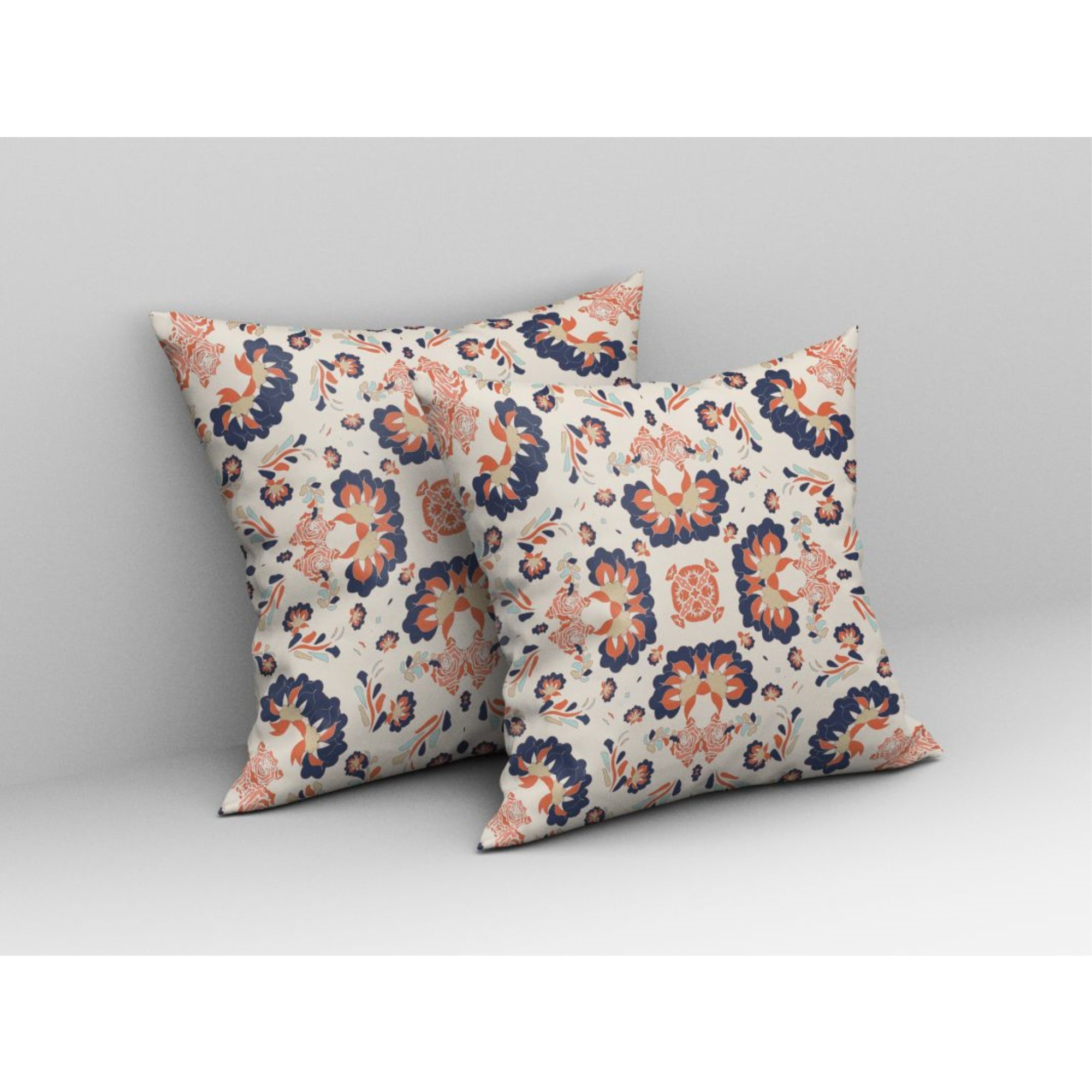 Loyalty and Love Broadcloth Indoor Outdoor Pillow, Zippered, OffWhiteBlue