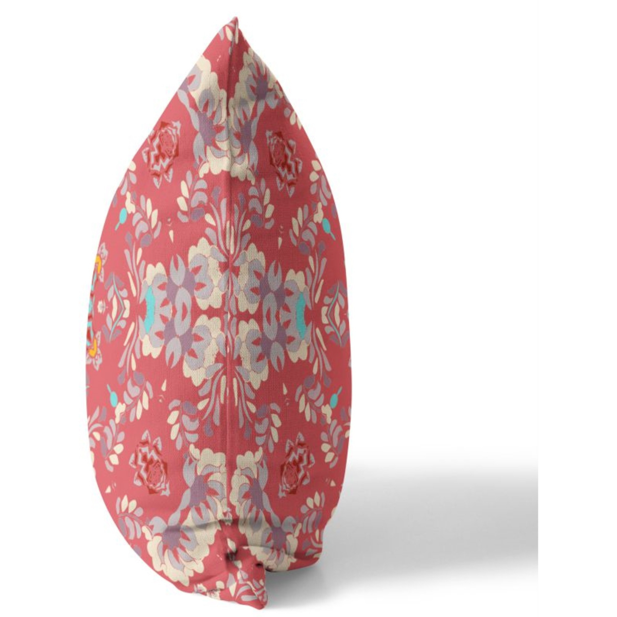 Earth and Heaven Broadcloth Indoor Outdoor Pillow, Zippered, RedOffWhite