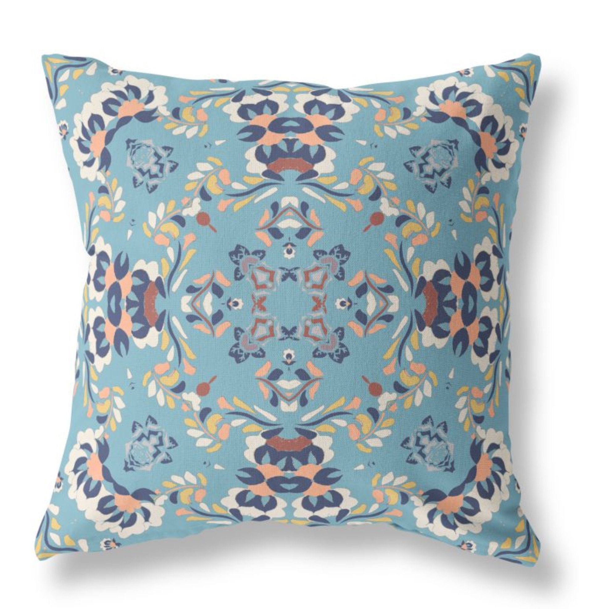 Earth and Heaven Broadcloth Indoor Outdoor Pillow, Zippered, GrayBlue