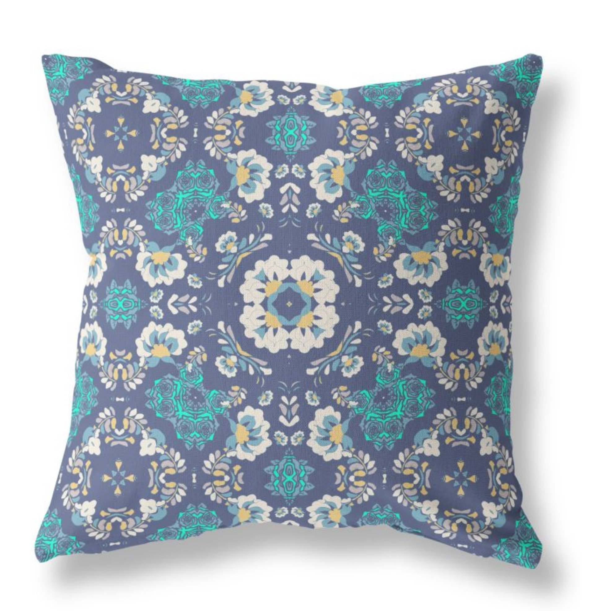 Love and Liberty Broadcloth Indoor Outdoor Pillow, Zippered, BlueWhite