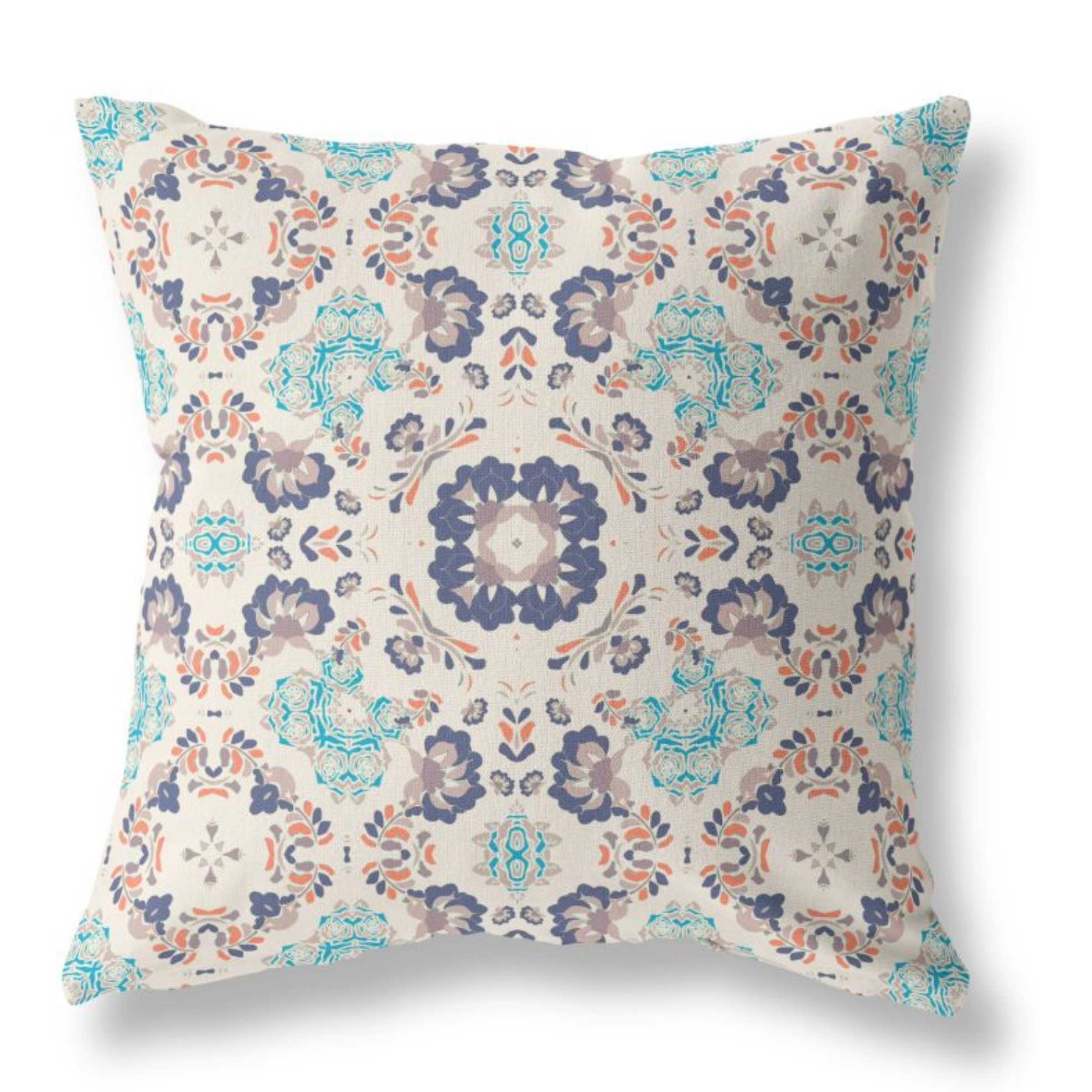 Love and Liberty Broadcloth Indoor Outdoor Pillow, Zippered, WhiteBlue
