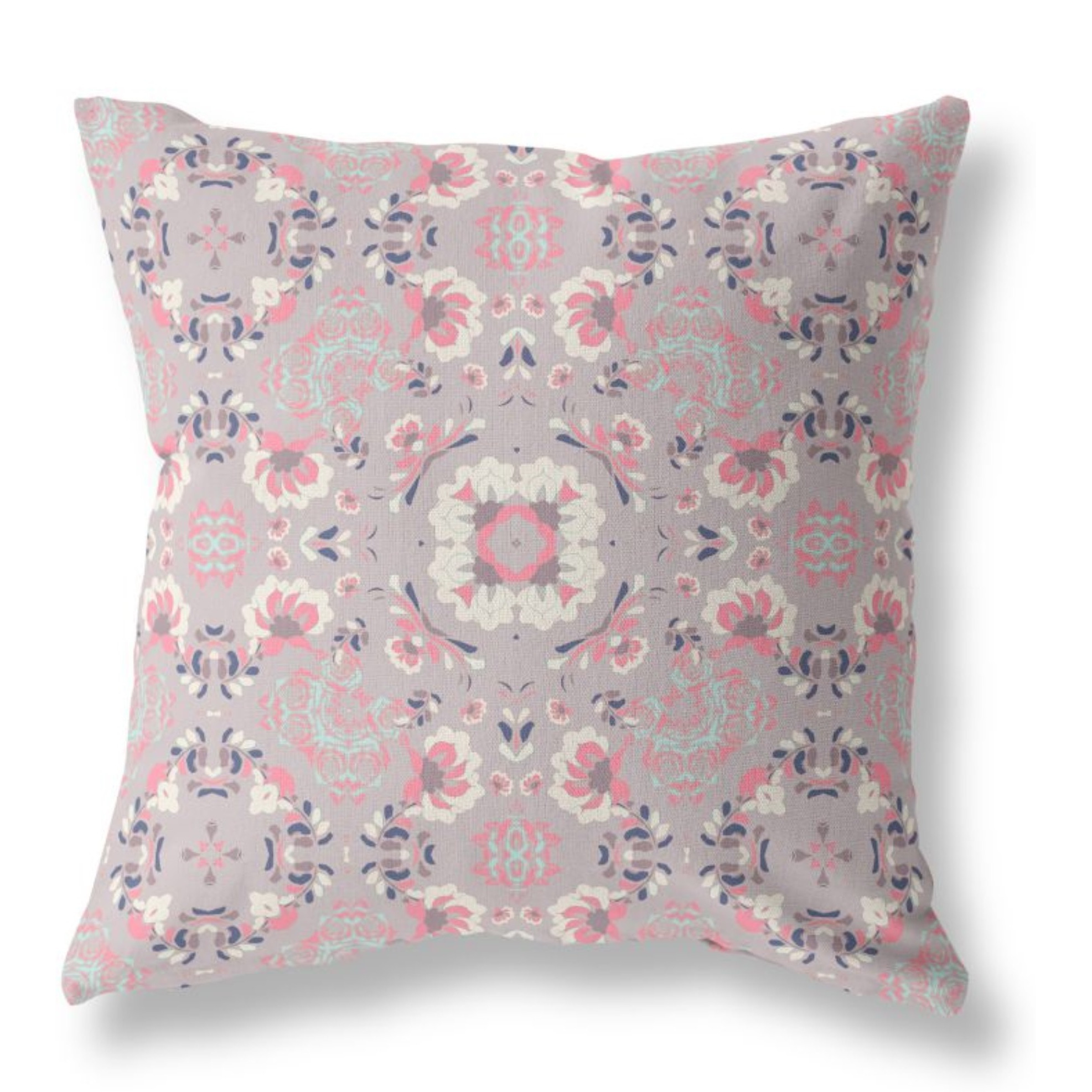 Love and Liberty Broadcloth Indoor Outdoor Pillow, Zippered, MutedPinkWhite