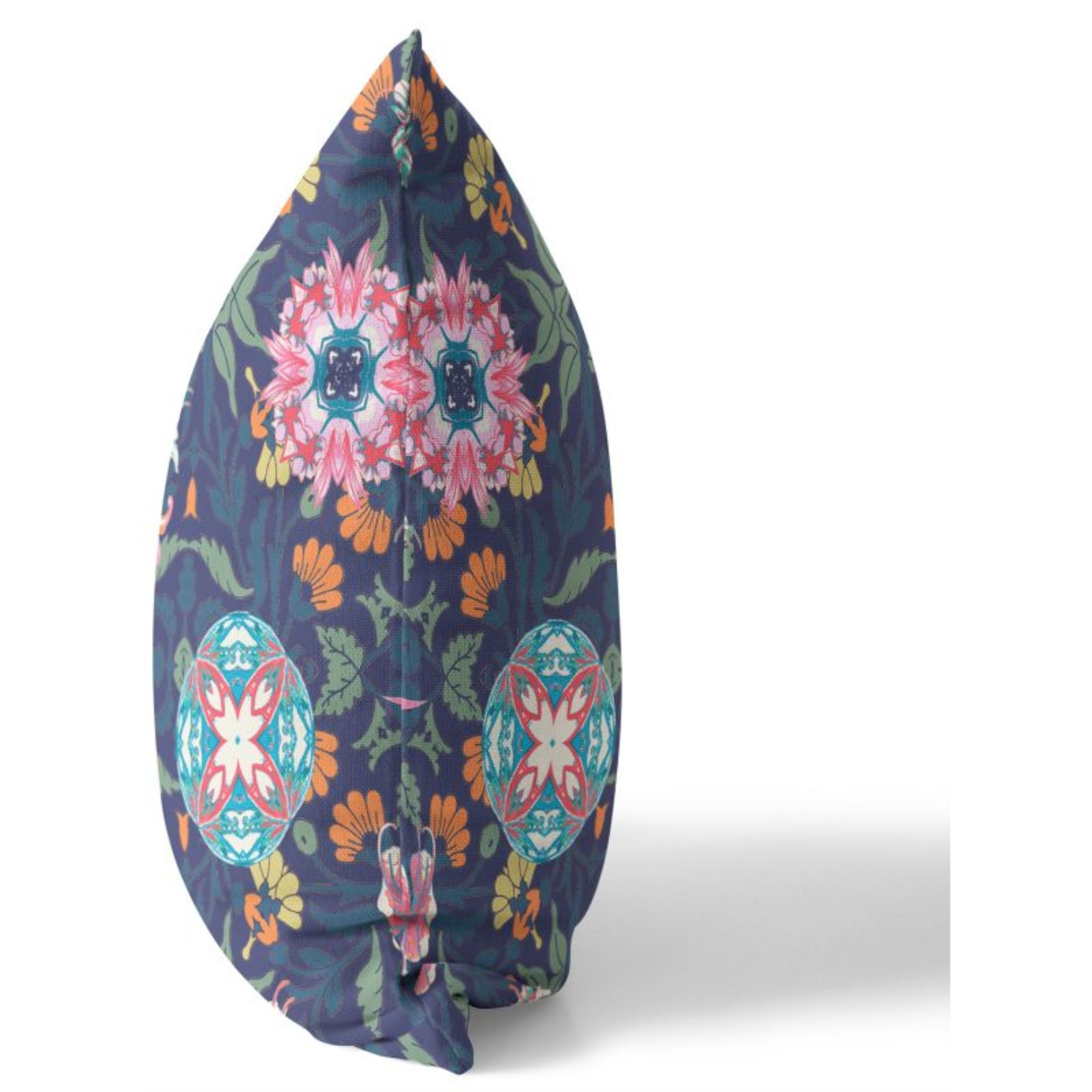 Everest Peacock Broadcloth Indoor Outdoor Pillow, Zippered, BluePink