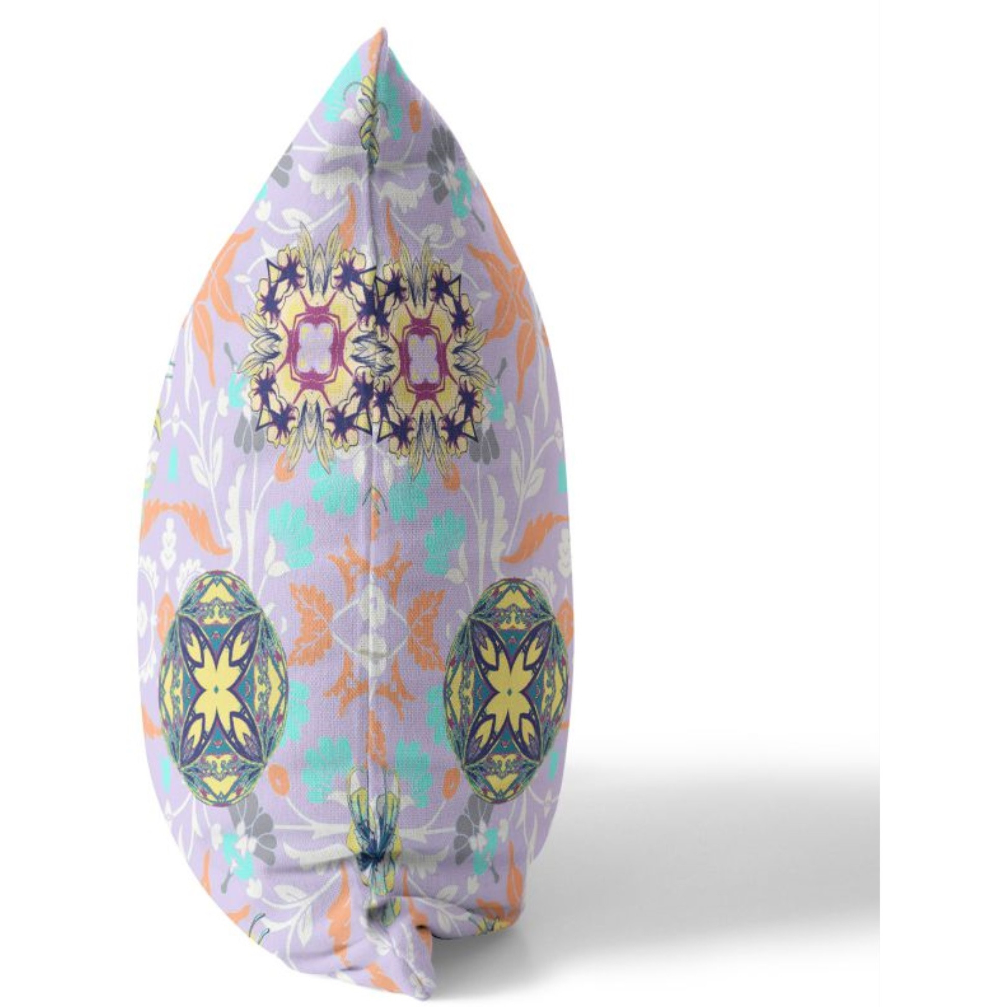 Everest Peacock Broadcloth Indoor Outdoor Pillow, Zippered, PurpleYellow