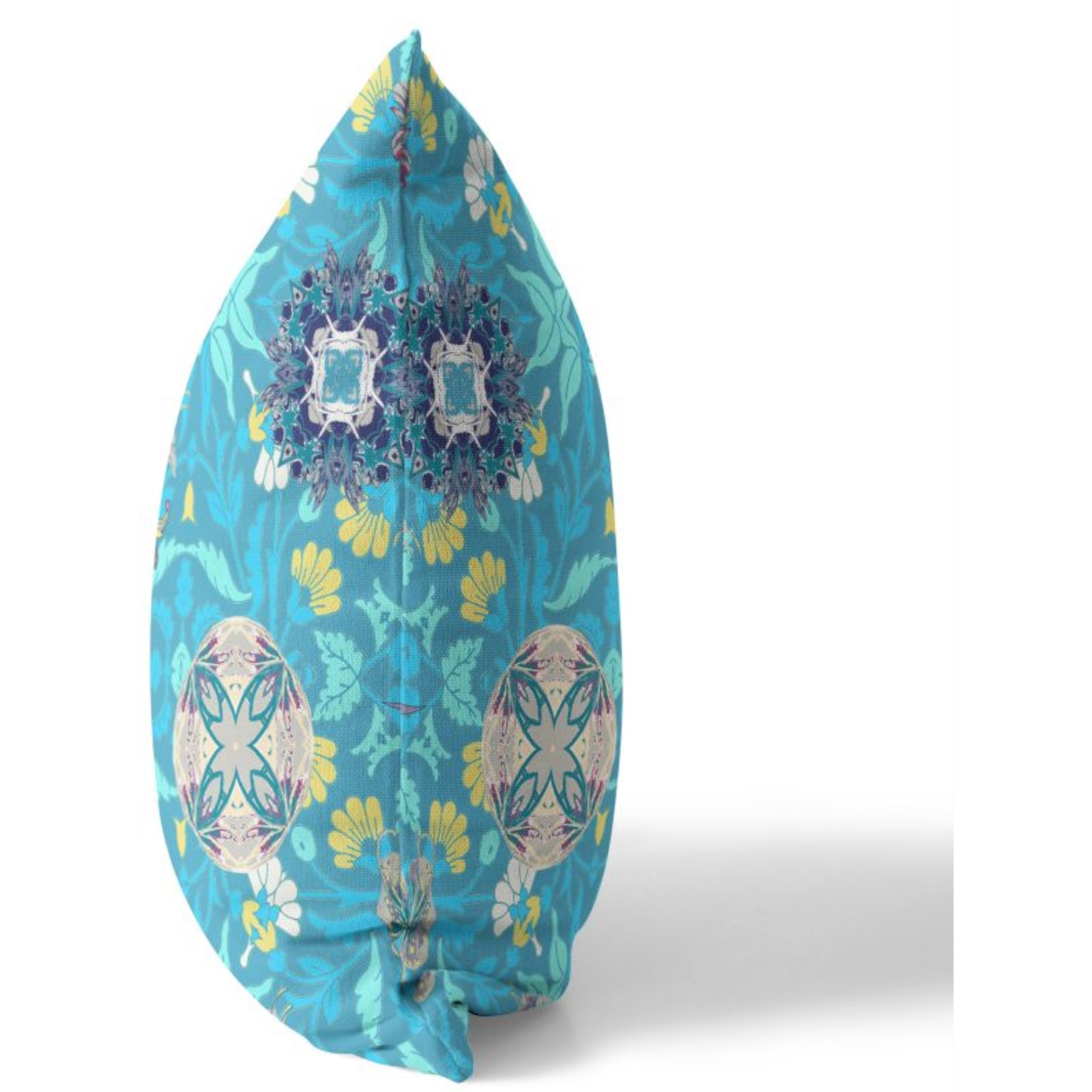 Everest Peacock Broadcloth Indoor Outdoor Pillow, Zippered, BlueTurq