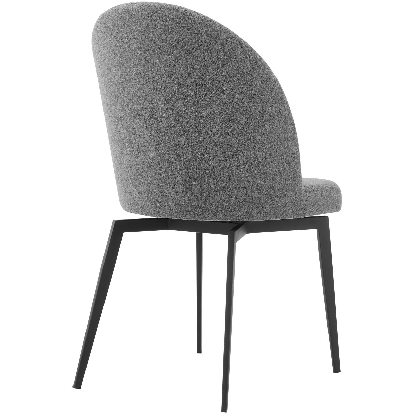 Sunny Swivel Gray Fabric and Metal Dining Room Chairs - Set of 2