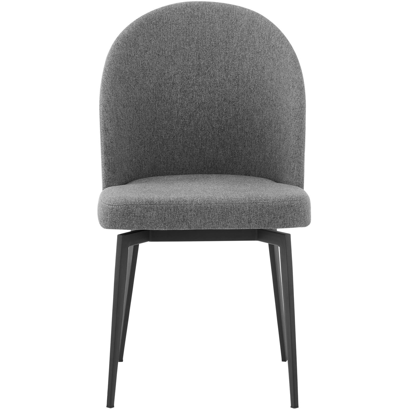 Sunny Swivel Gray Fabric and Metal Dining Room Chairs - Set of 2