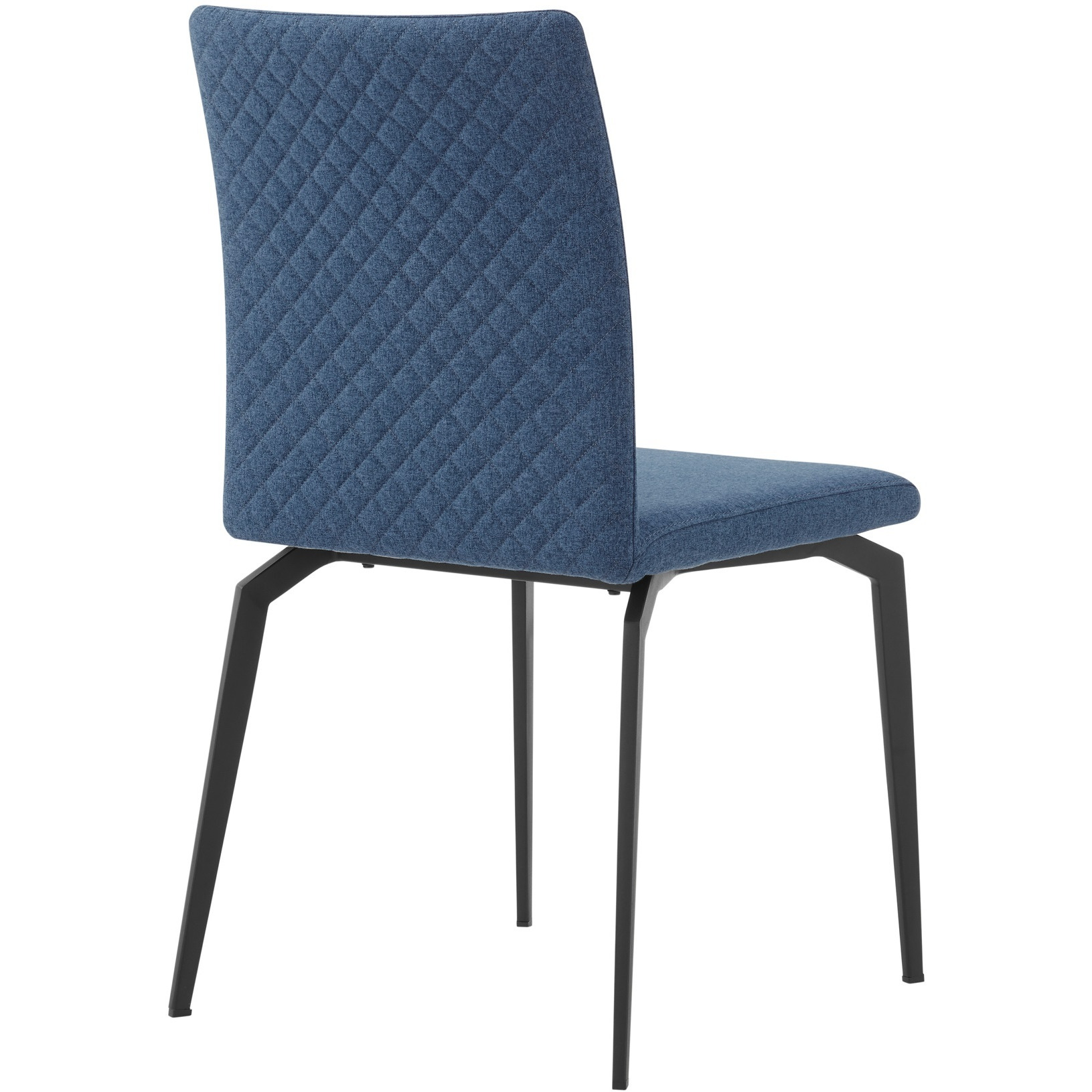 Lyon Blue Fabric and Metal Dining Room Chairs - Set of 2