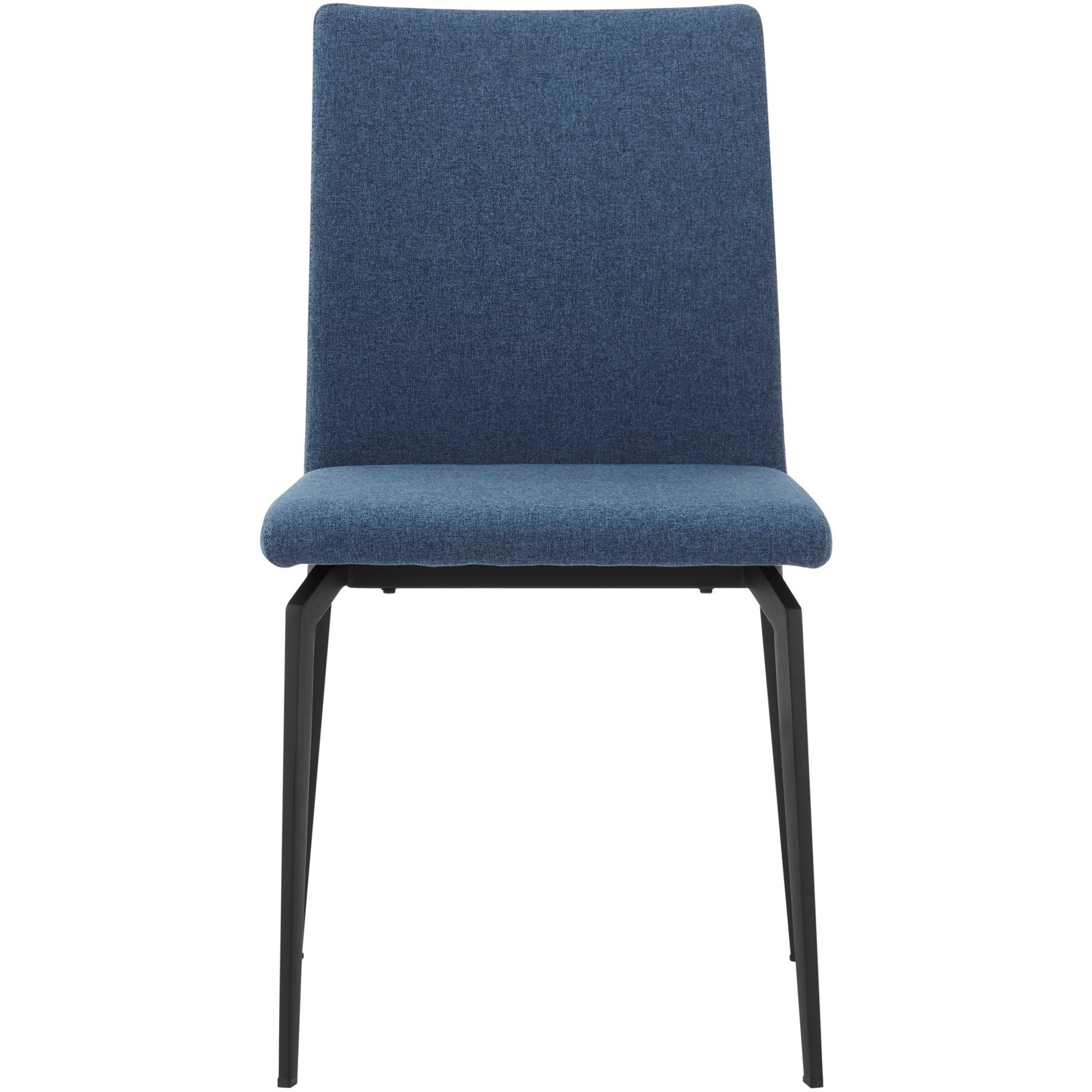 Lyon Blue Fabric and Metal Dining Room Chairs - Set of 2