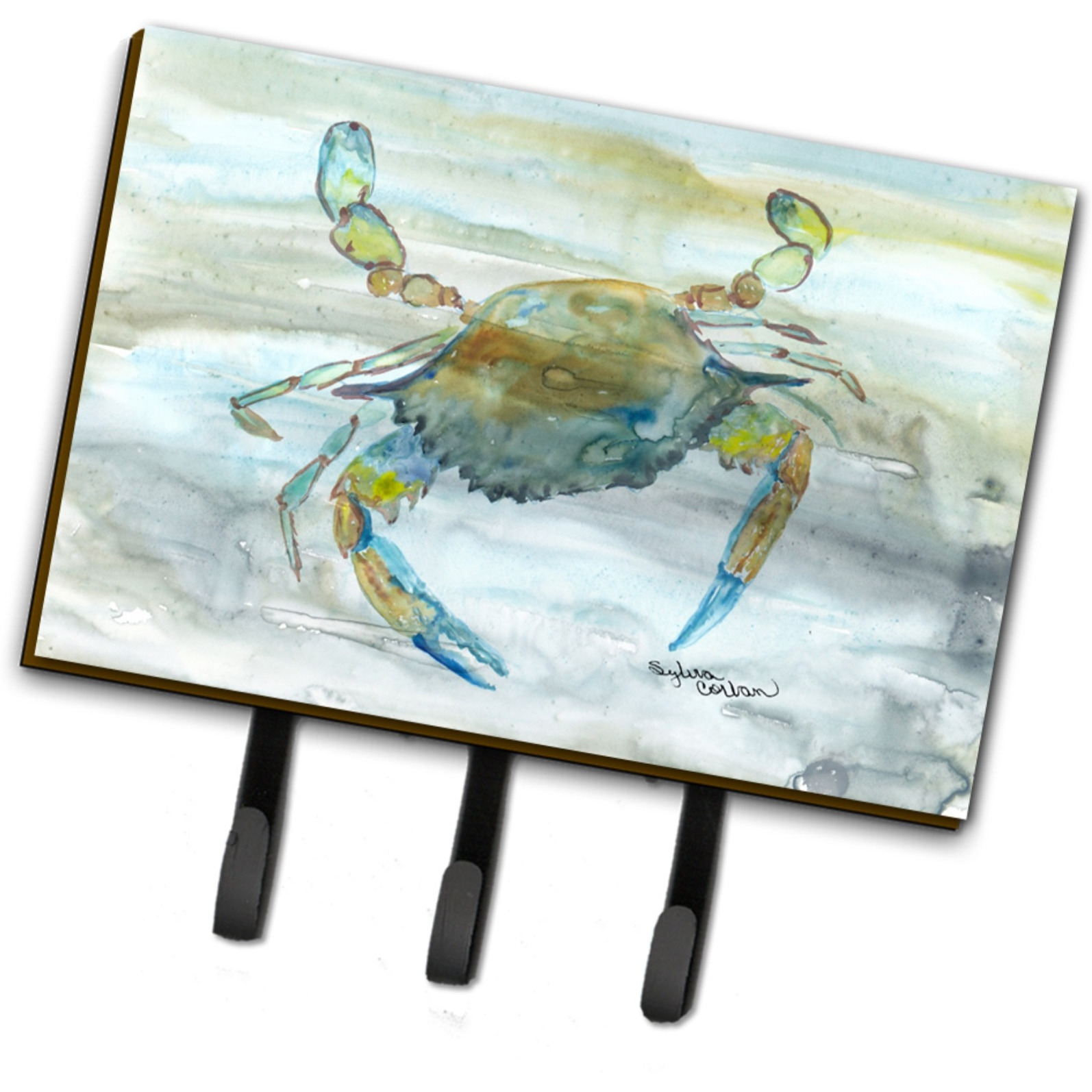 Blue Crab 2 Watercolor Leash or Key Holder SC2004TH68