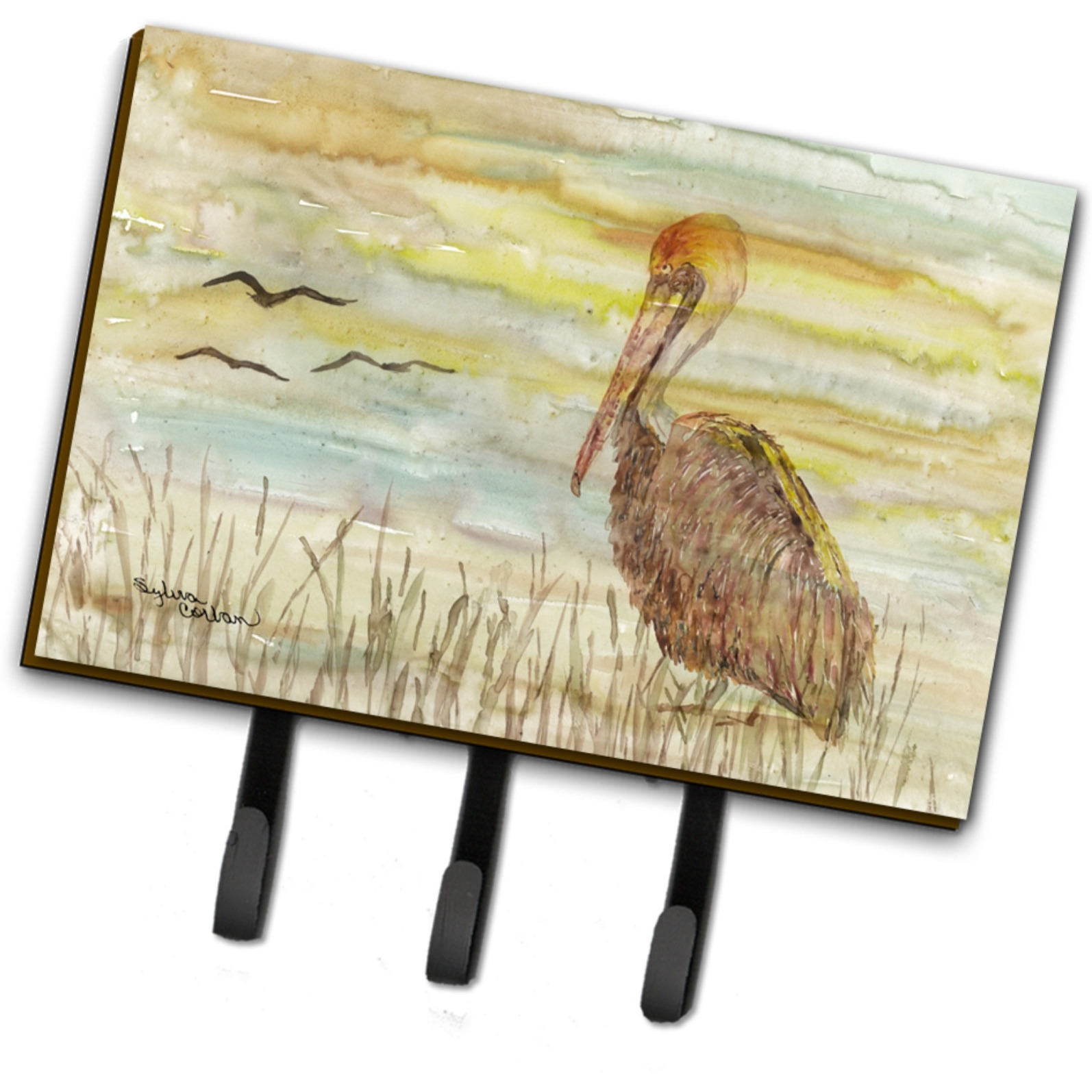 Brown Pelican Yellow Sky Leash or Key Holder SC2025TH68
