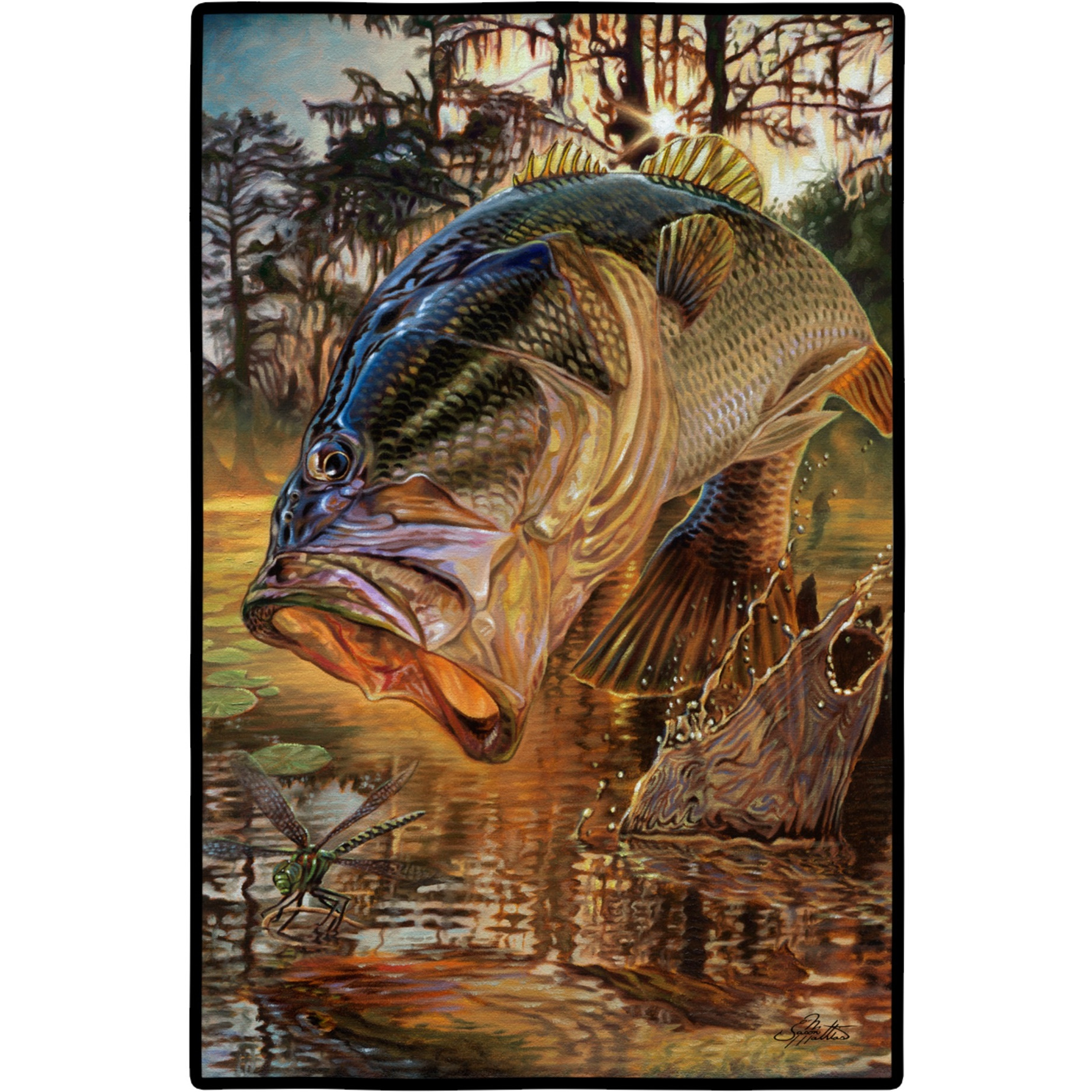 Dragon Slayer Largemouth Bass Indoor or Outdoor Mat 24x36 JMA2002JMAT