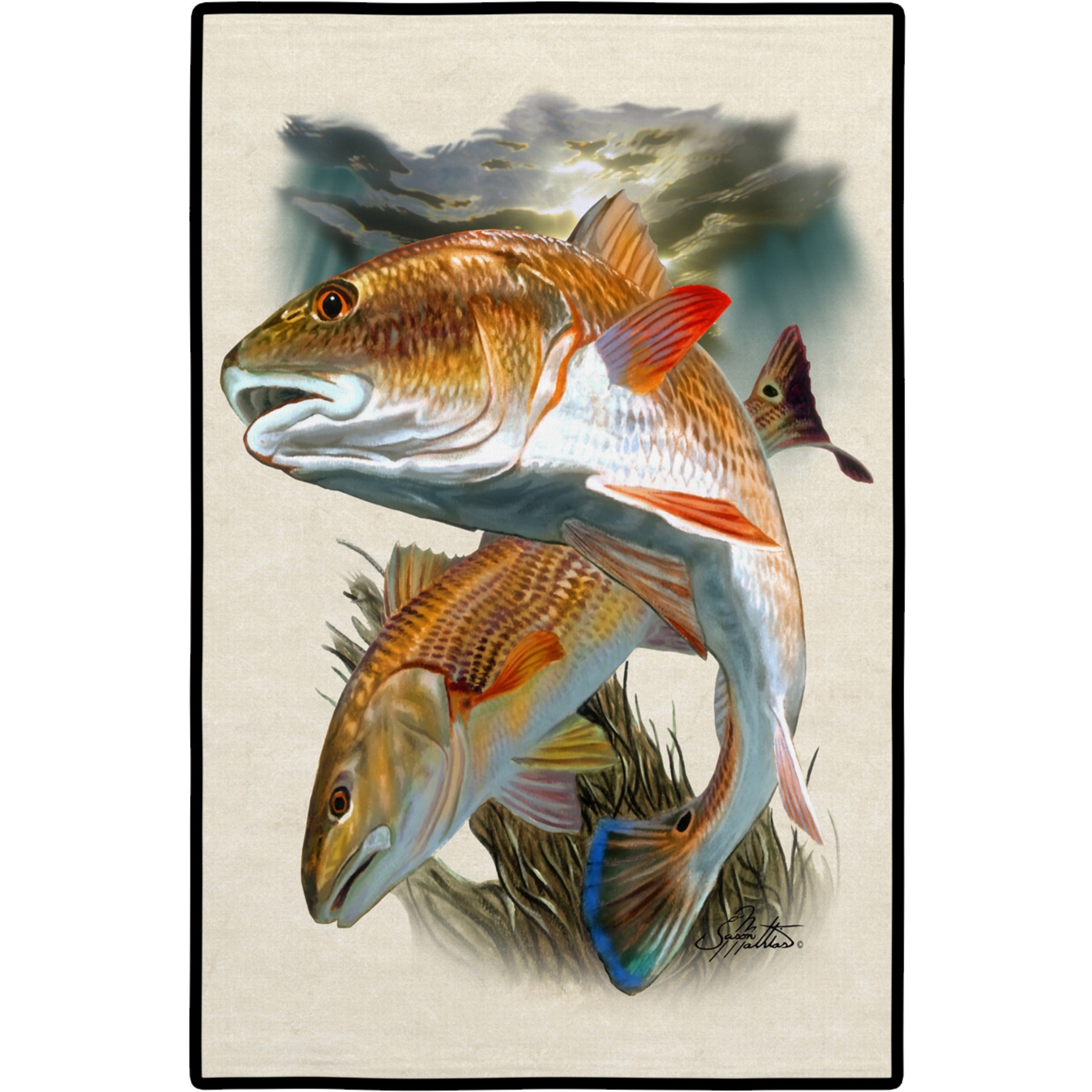 Red Fish Indoor or Outdoor Mat 24x36 JMA2007JMAT