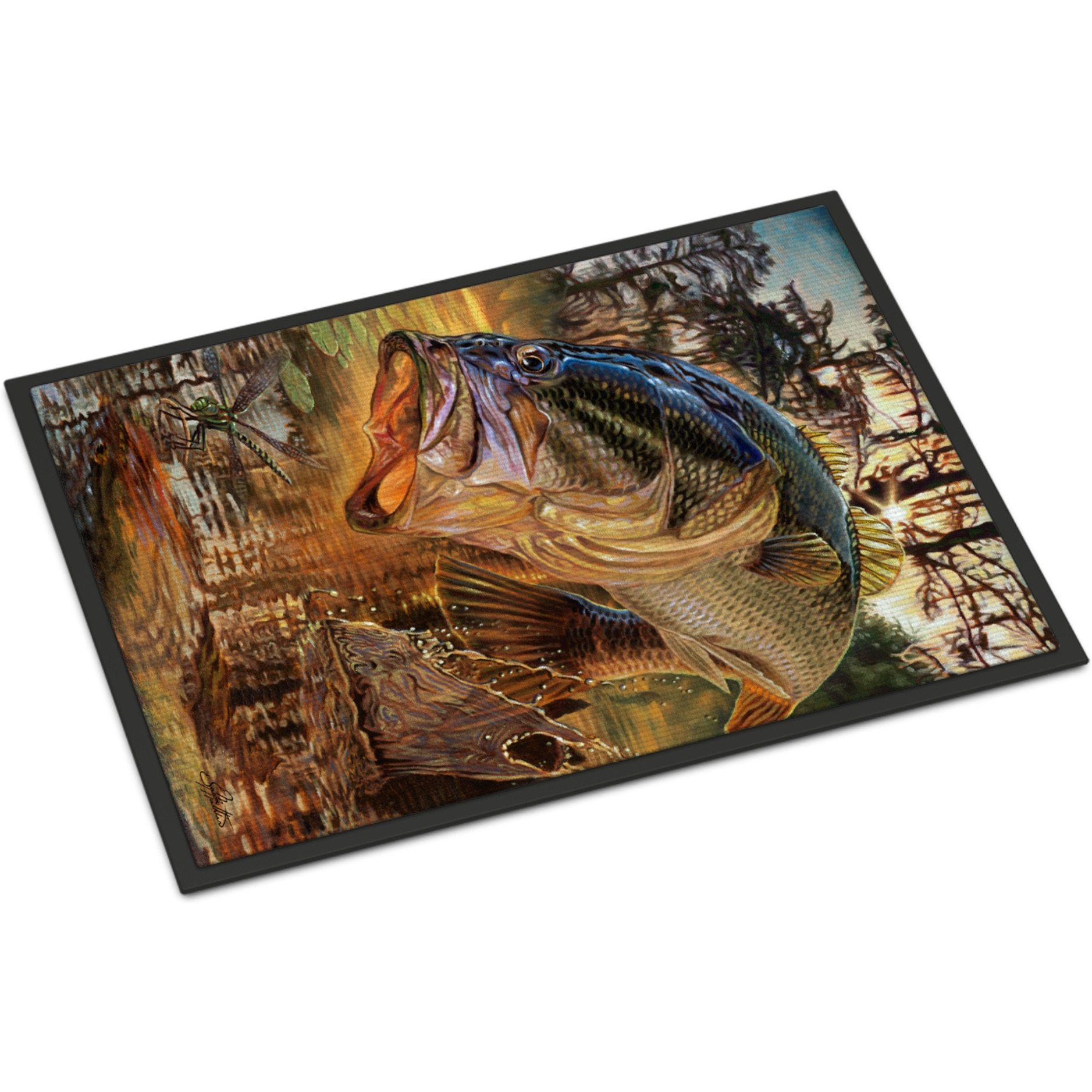 Dragon Slayer Largemouth Bass Indoor or Outdoor Mat 18x27 JMA2002MAT