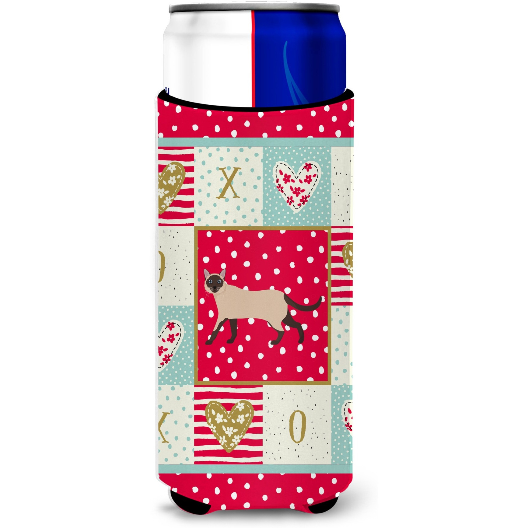 Siamese Traditional 2 Cat Love Ultra Hugger for slim cans CK5707MUK