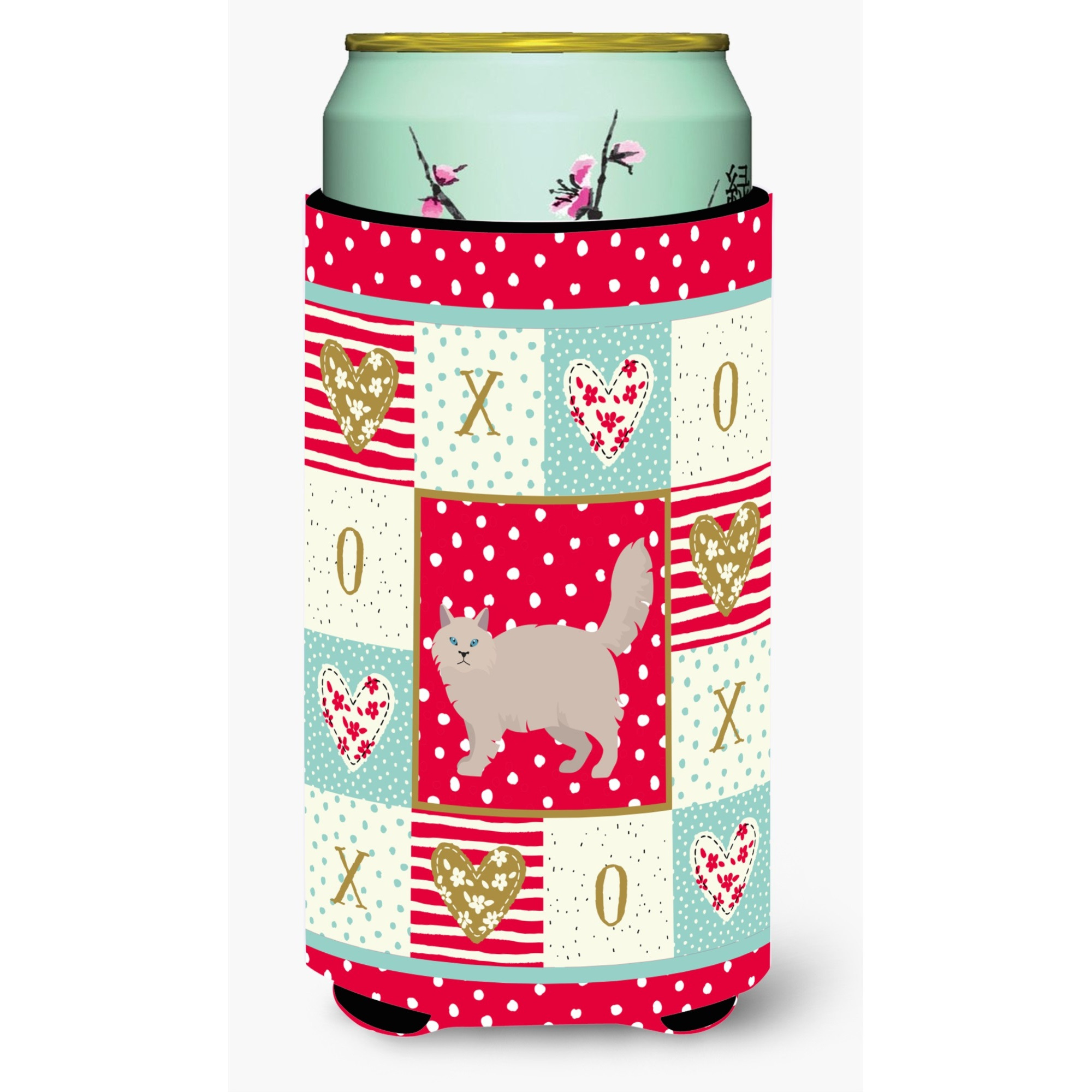 Siberian Forest 2 Cat Love Tall Boy Beverage Hugger CK5709TBC