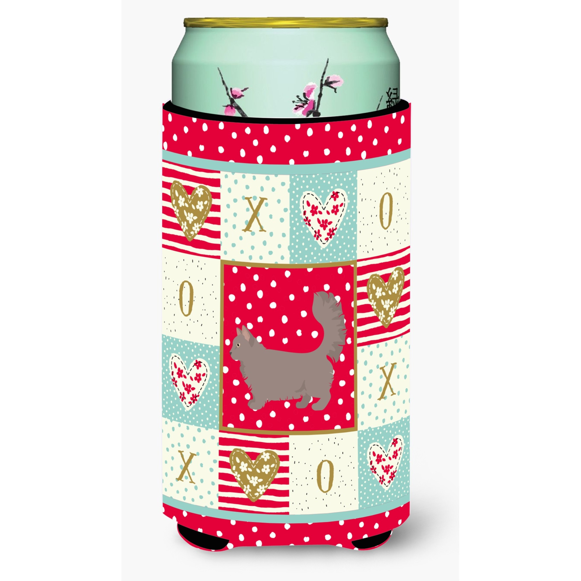Skookum 2 Cat Love Tall Boy Beverage Hugger CK5712TBC