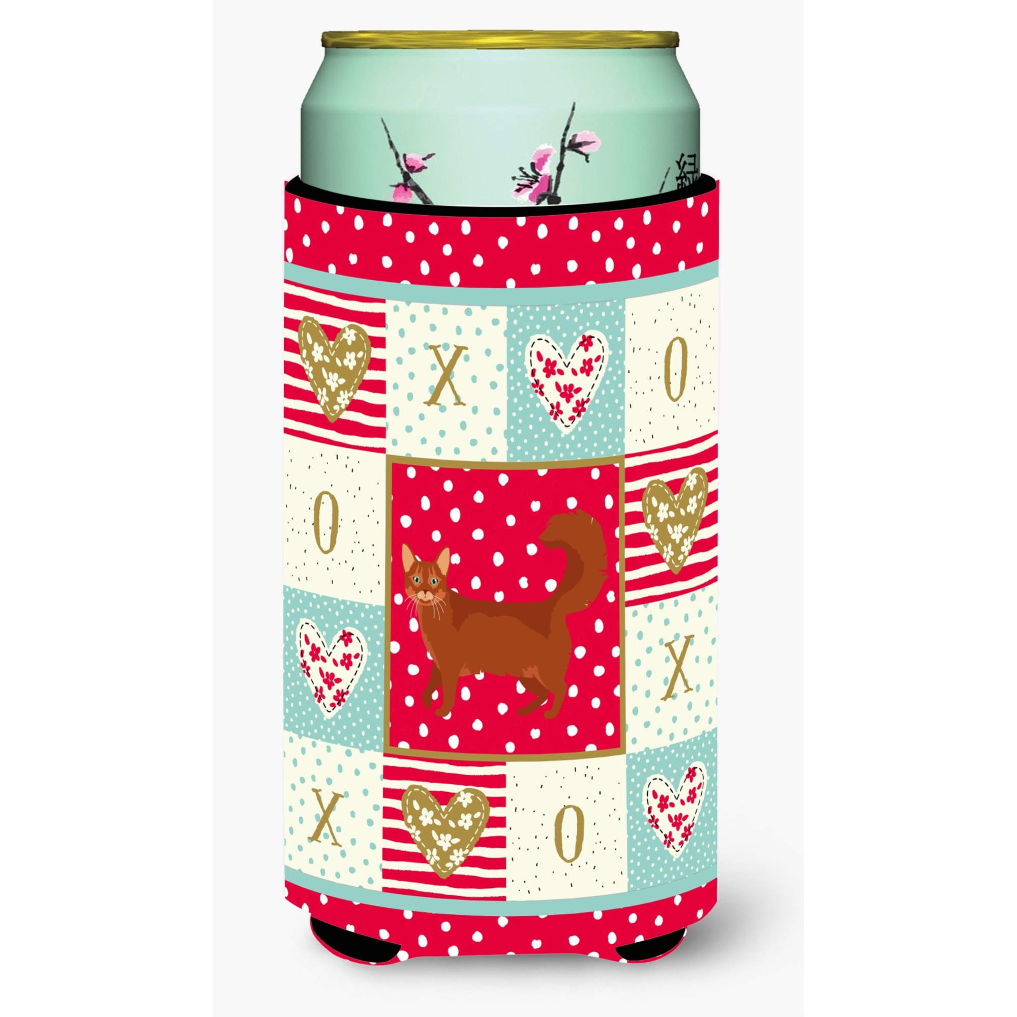 Somali Cat Love Tall Boy Beverage Hugger CK5716TBC