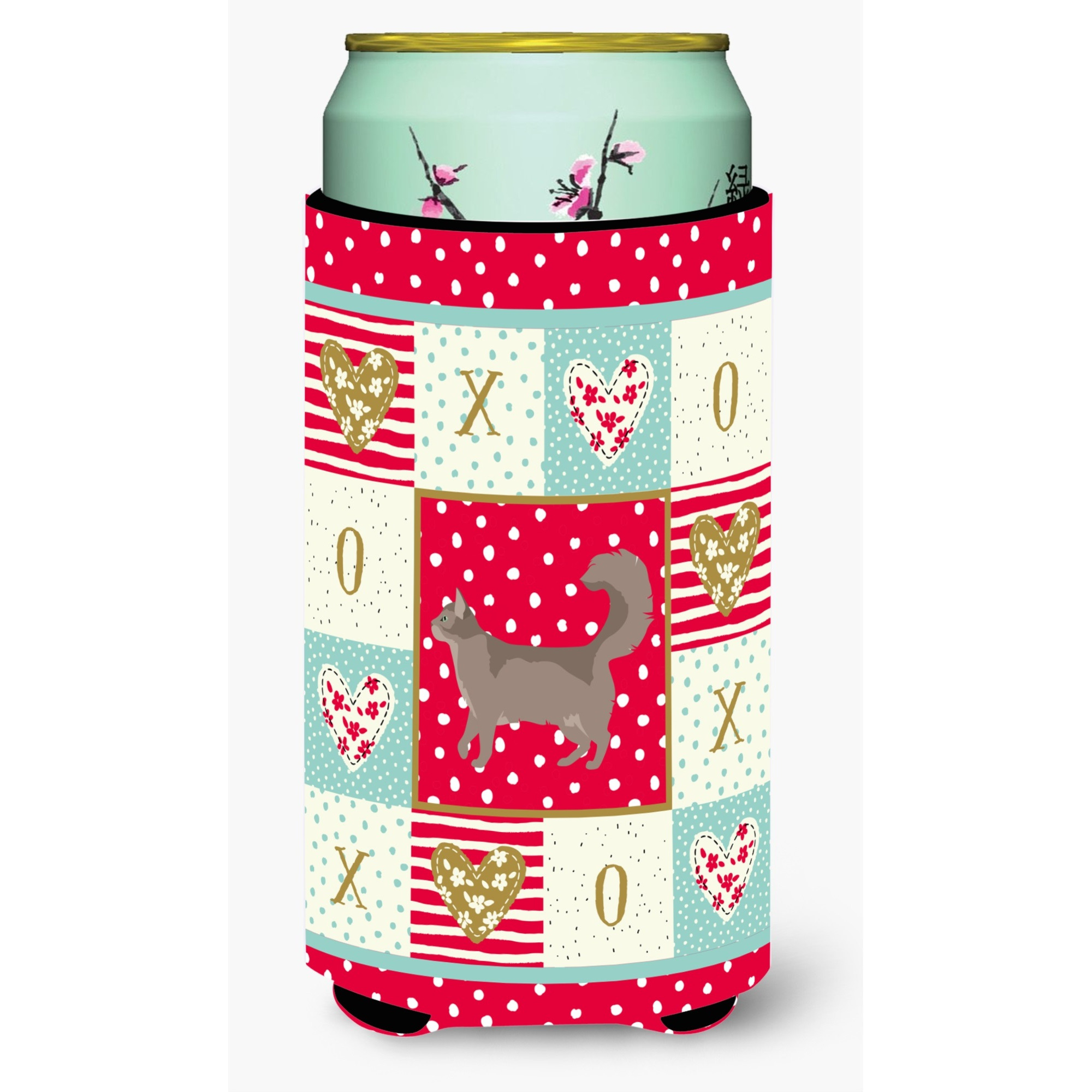 Somali 2 Cat Love Tall Boy Beverage Hugger CK5717TBC