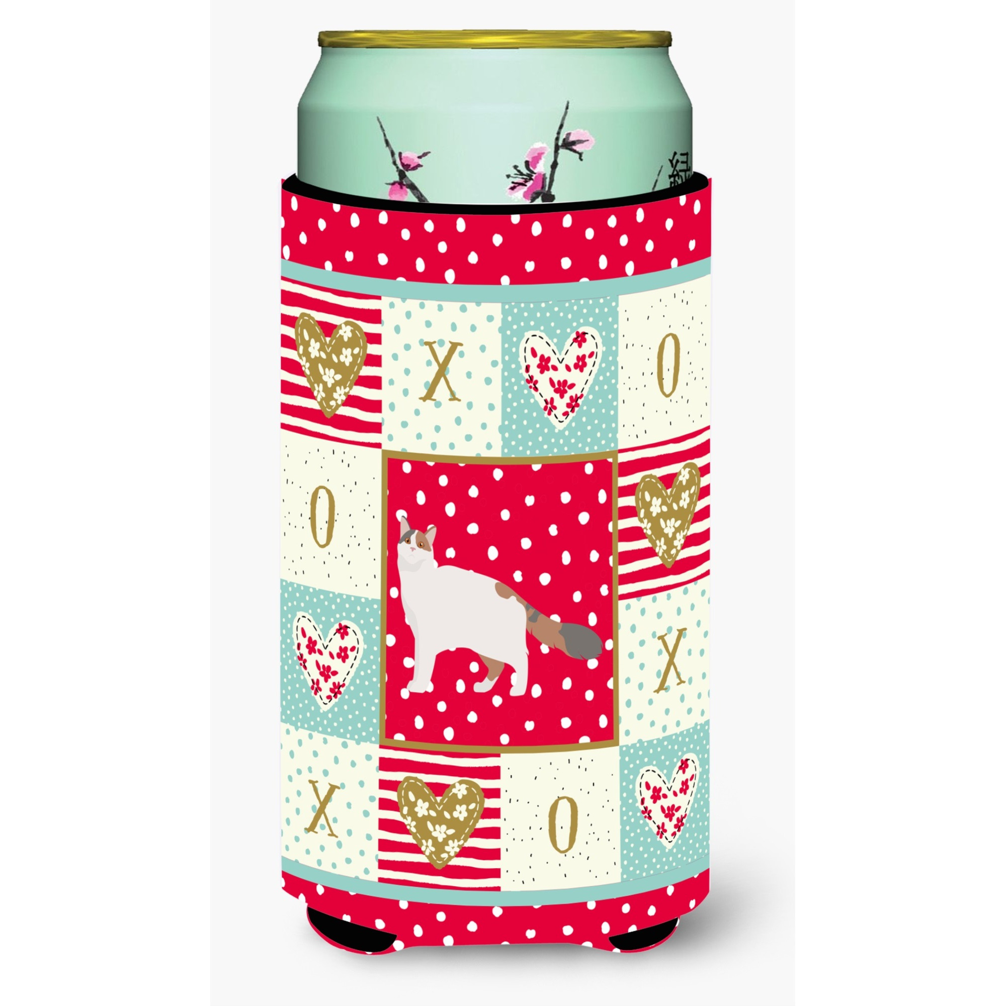 Turkish Van 2 Cat Love Tall Boy Beverage Hugger CK5728TBC