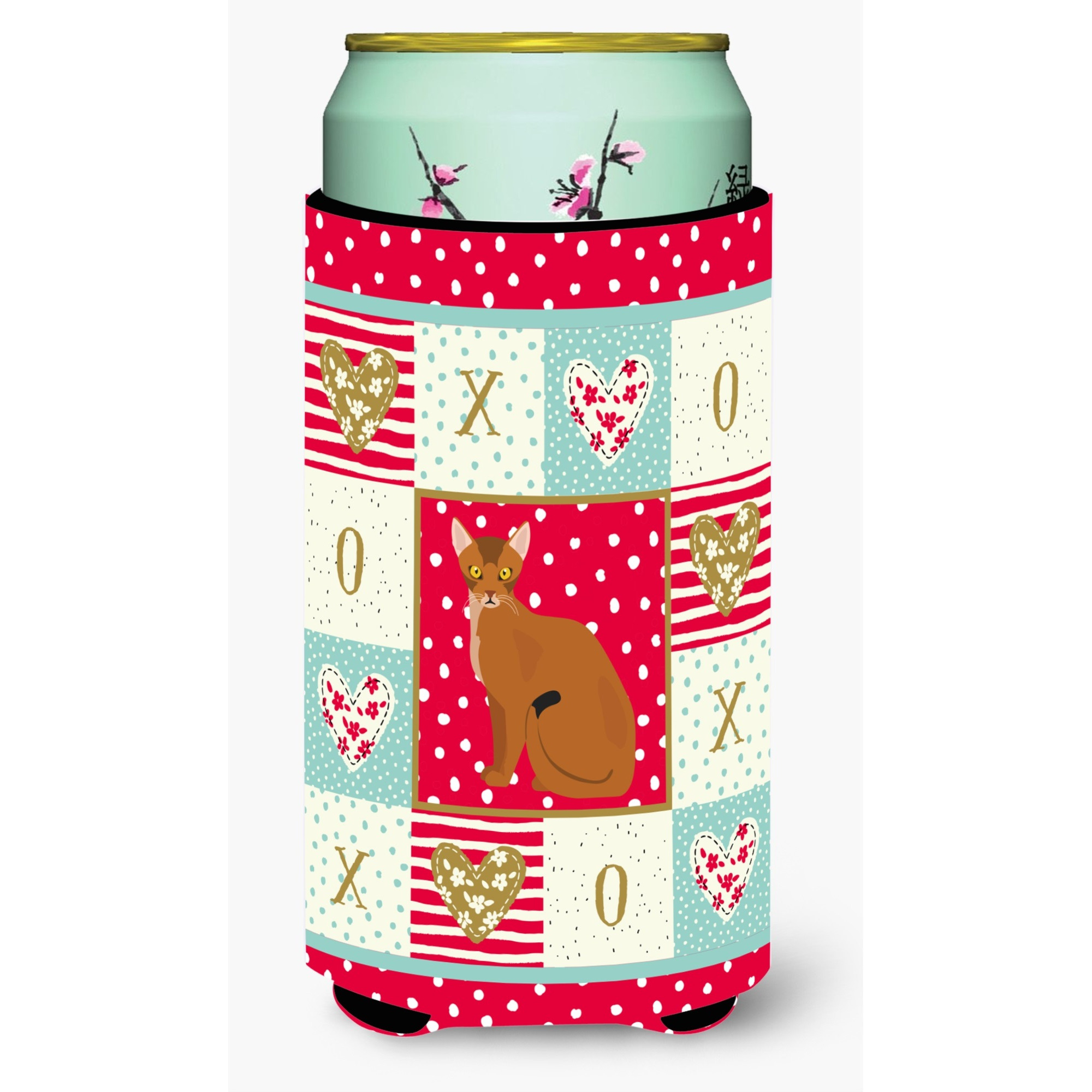 Abyssinian Cat Love Tall Boy Beverage Hugger CK5733TBC