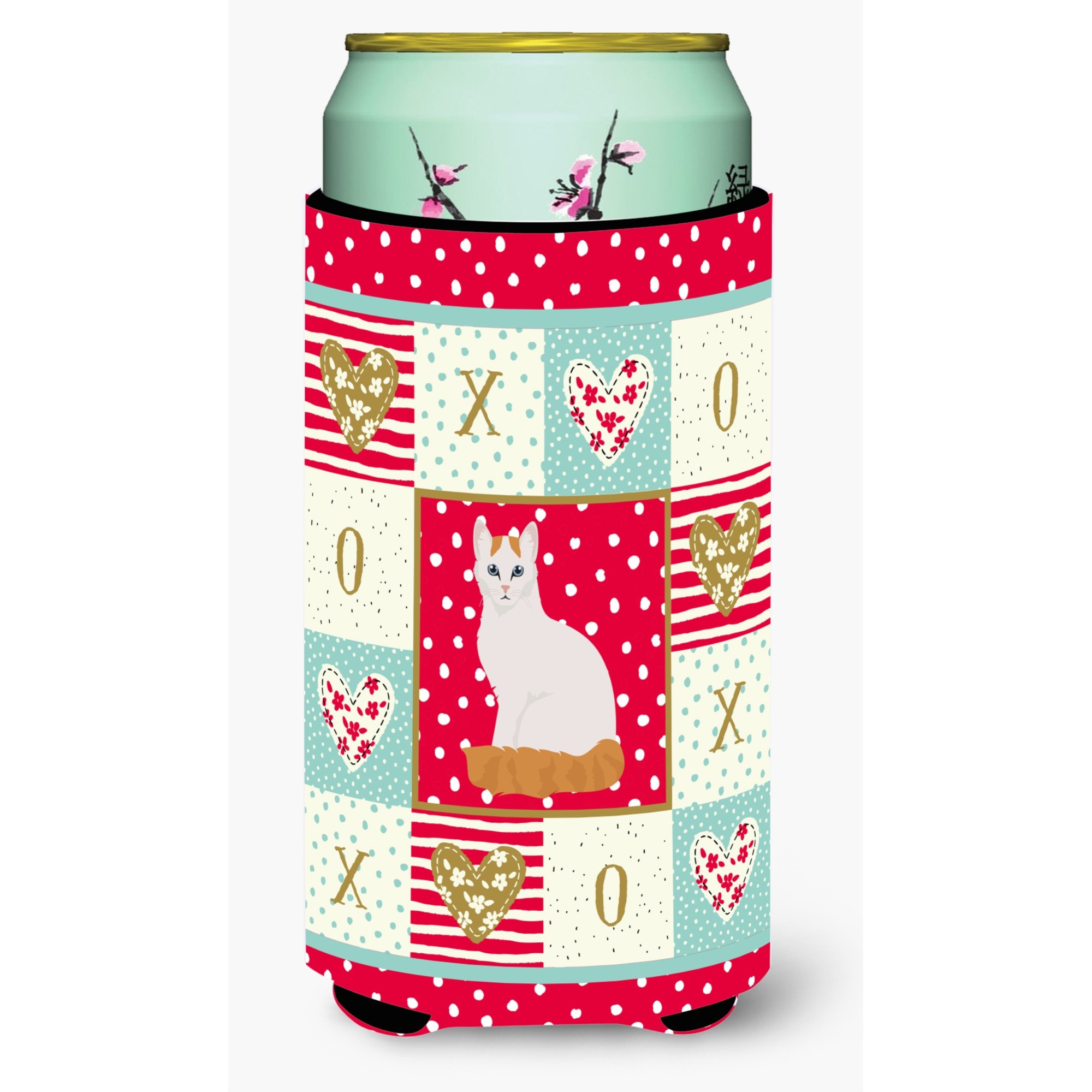 Turkish Van Cat Love Tall Boy Beverage Hugger CK5802TBC