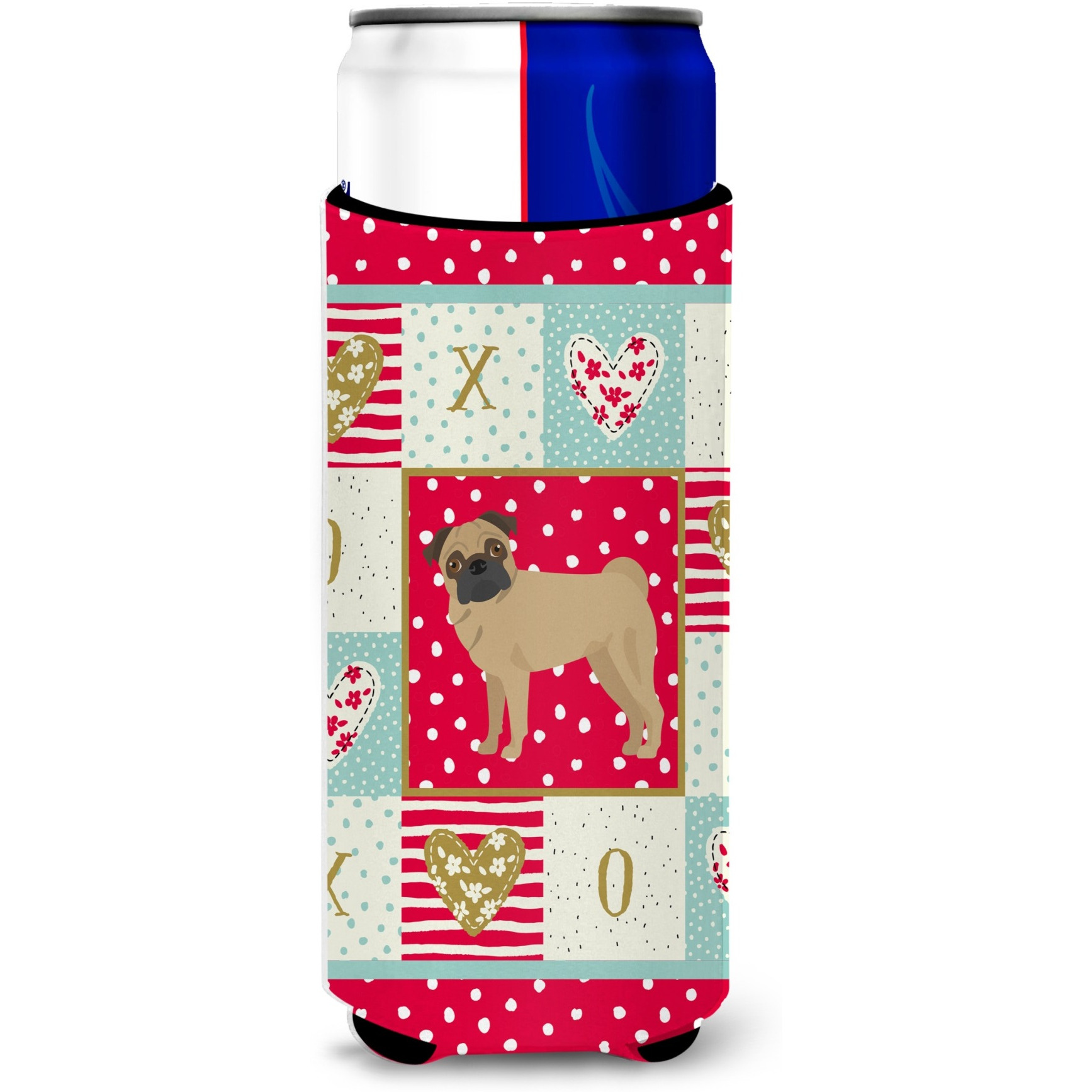 Pug Love Ultra Hugger for slim cans CK5886MUK