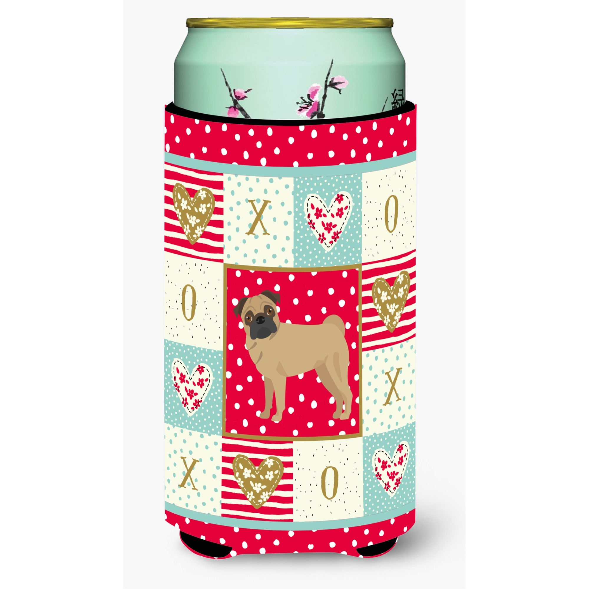 Pug Love Tall Boy Beverage Hugger CK5886TBC