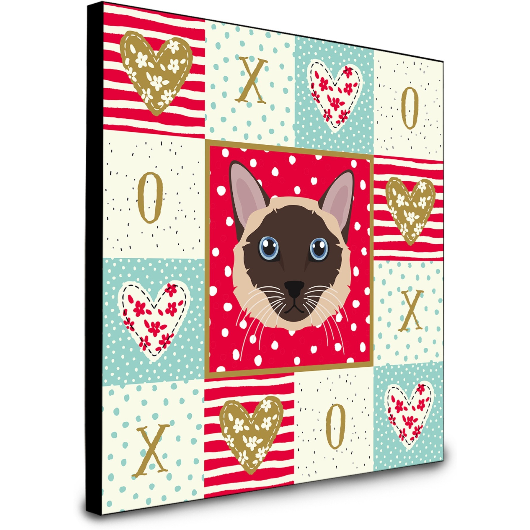 Siamese Traditional Cat Love Artwork Wall Panel CK5163UP88