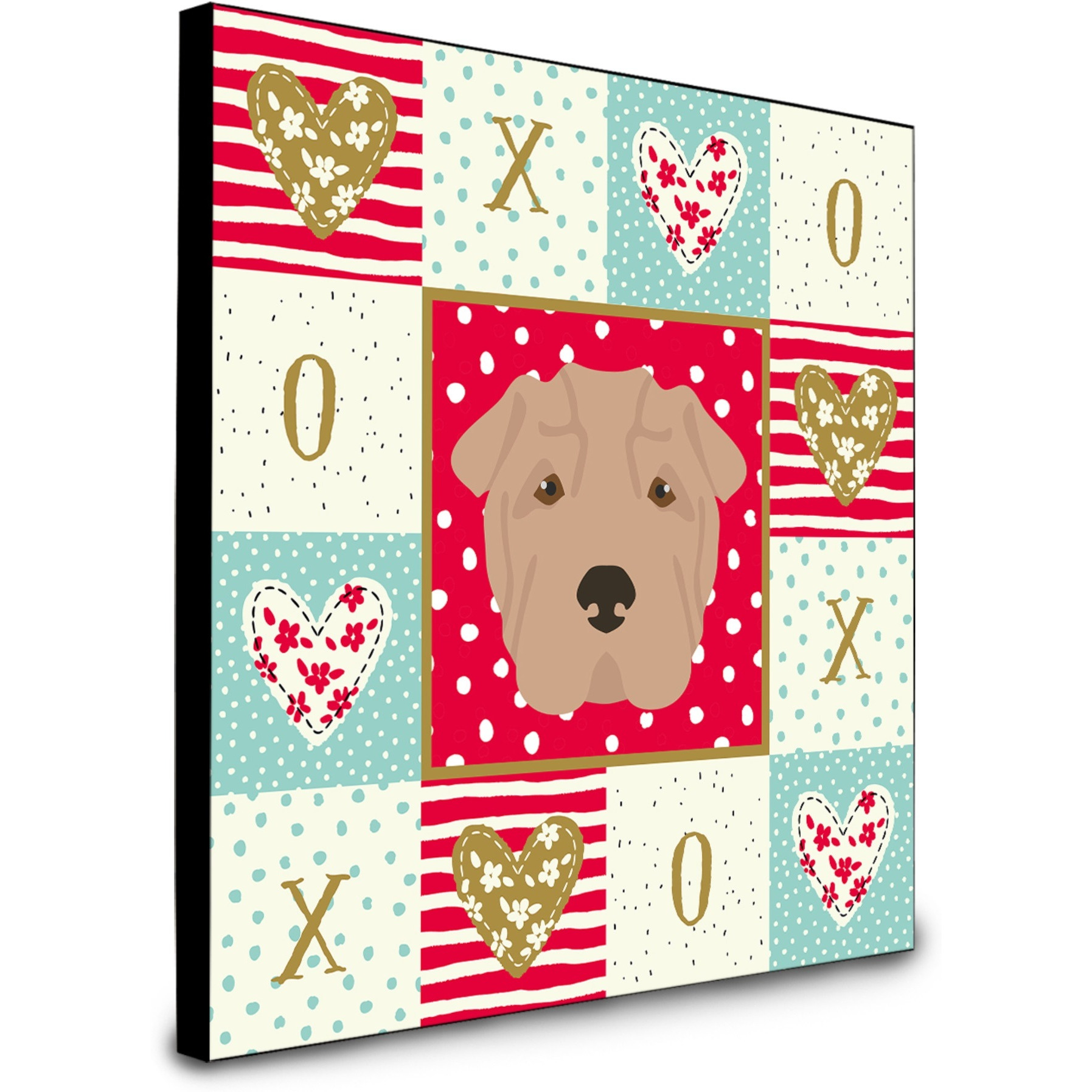 Shar Pei Love Artwork Wall Panel CK5237UP88