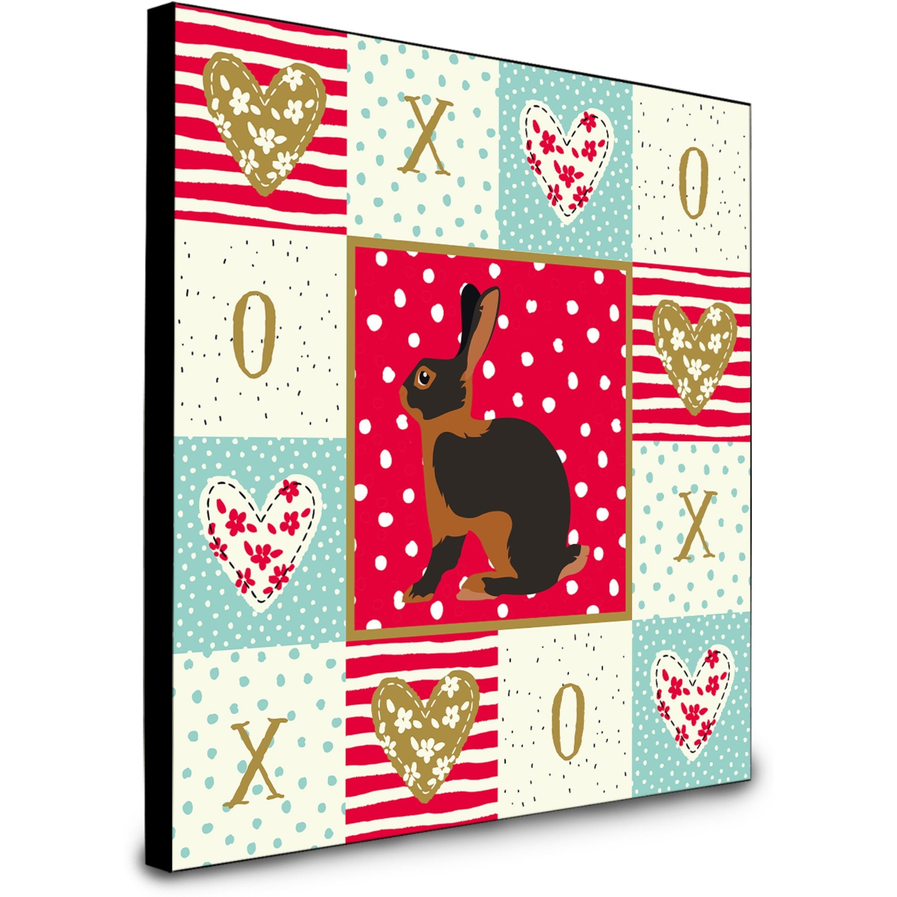Tan Rabbit Love Artwork Wall Panel CK5390UP88