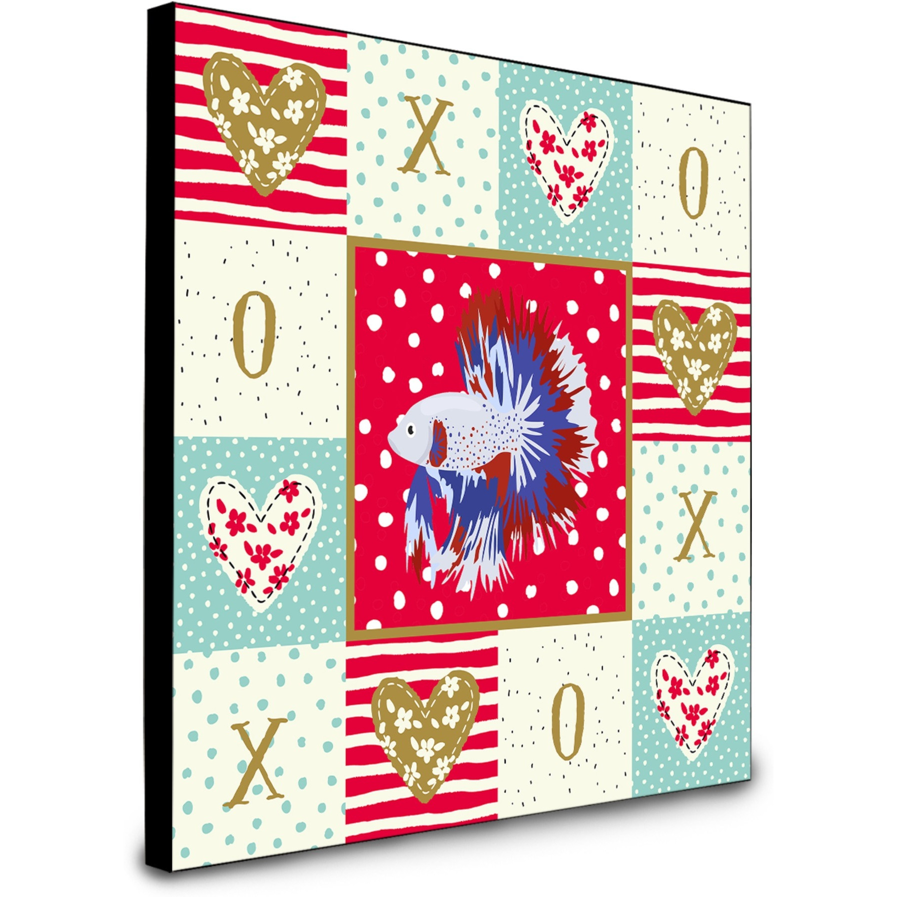 Comb Tail Betta Love Artwork Wall Panel CK5483UP88