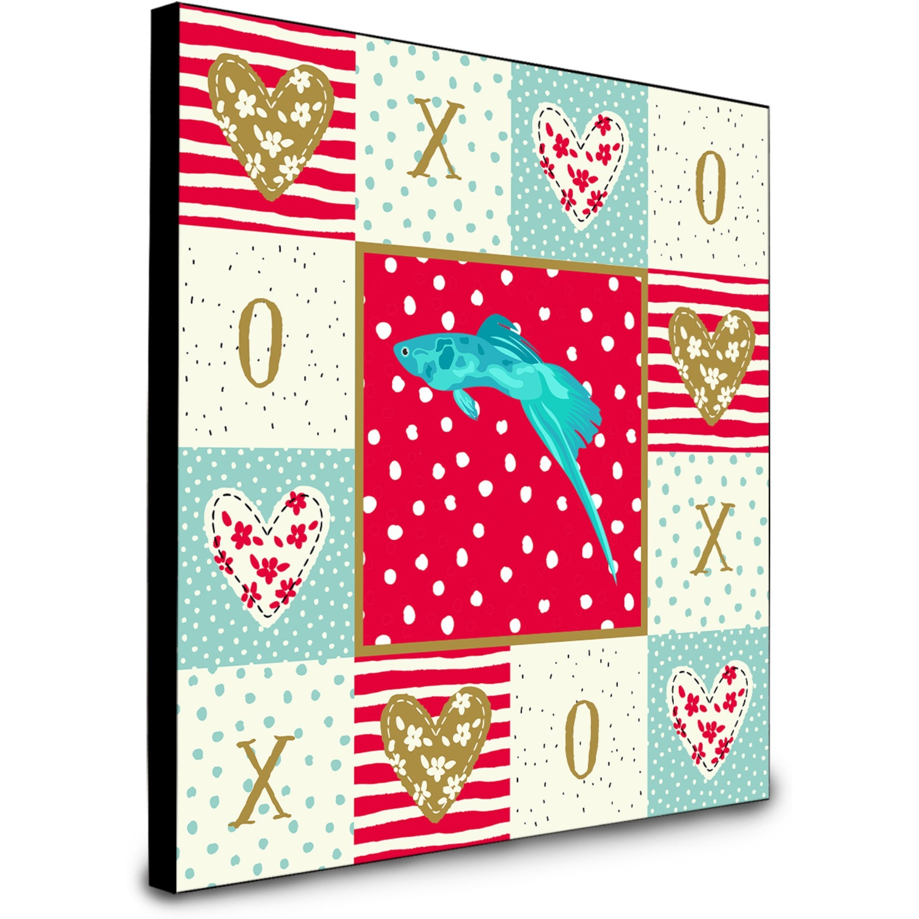 Sword Tail Guppy Love Artwork Wall Panel CK5498UP88