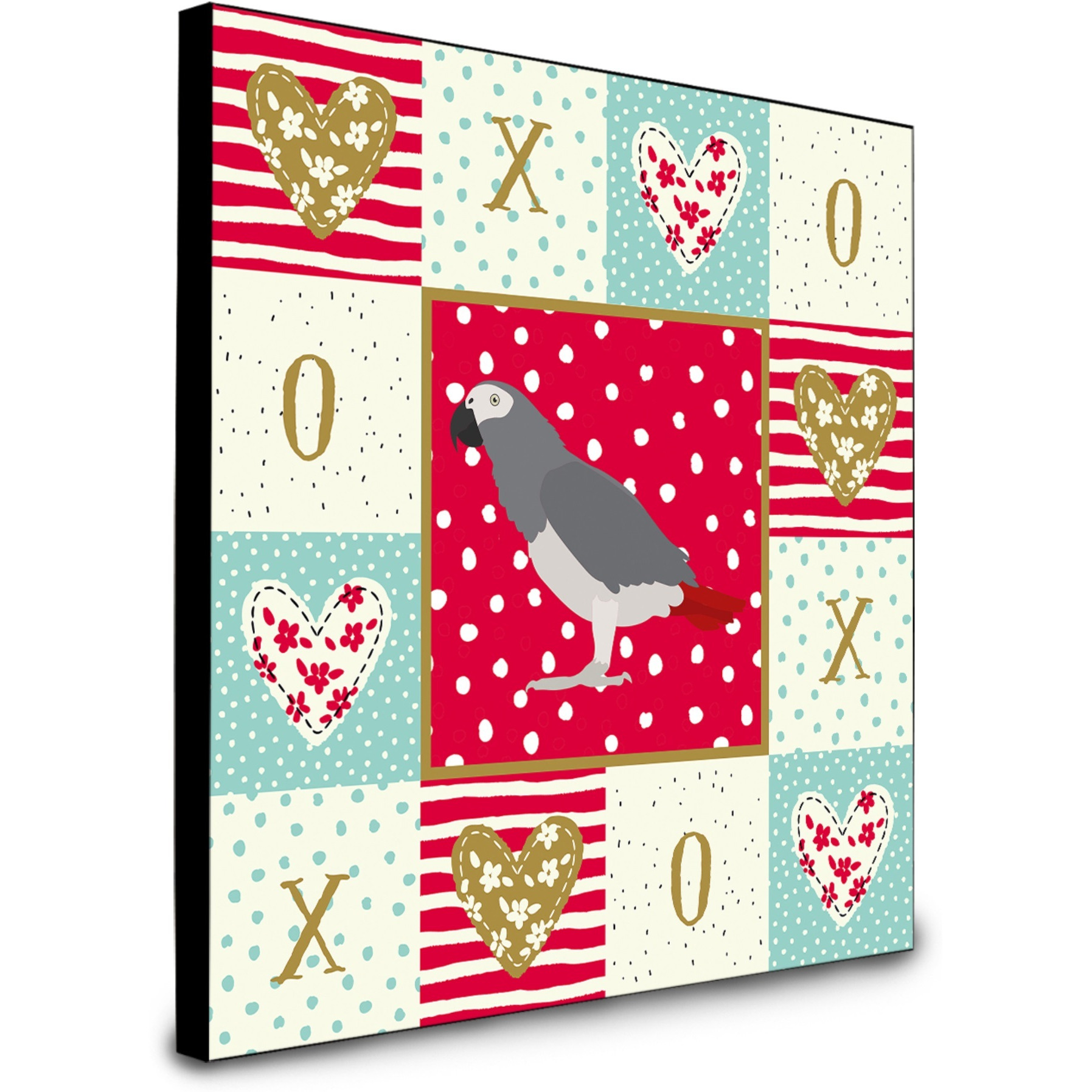 African Grey Parrot Love Artwork Wall Panel CK5518UP88